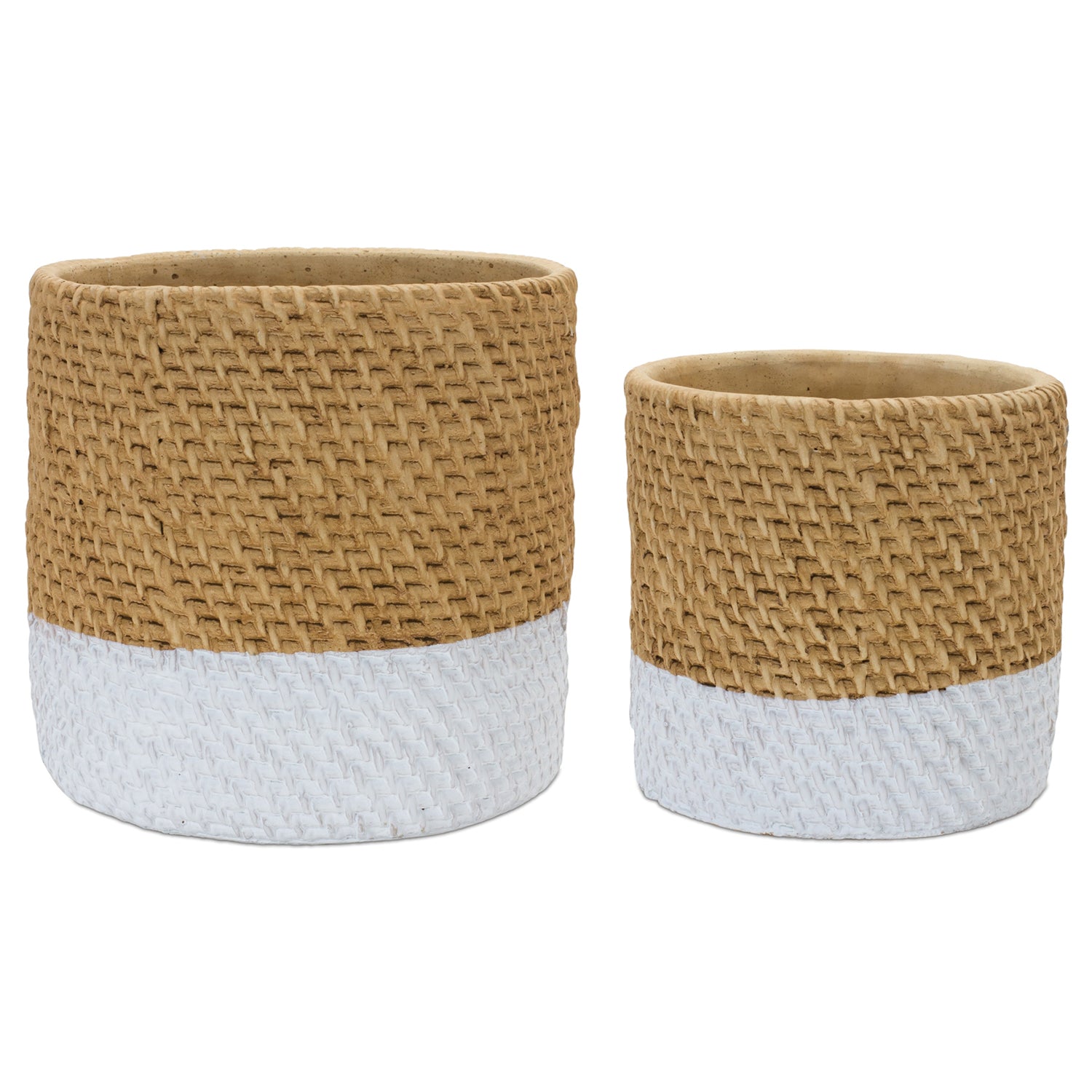 Woven Stone Planter Set of 2