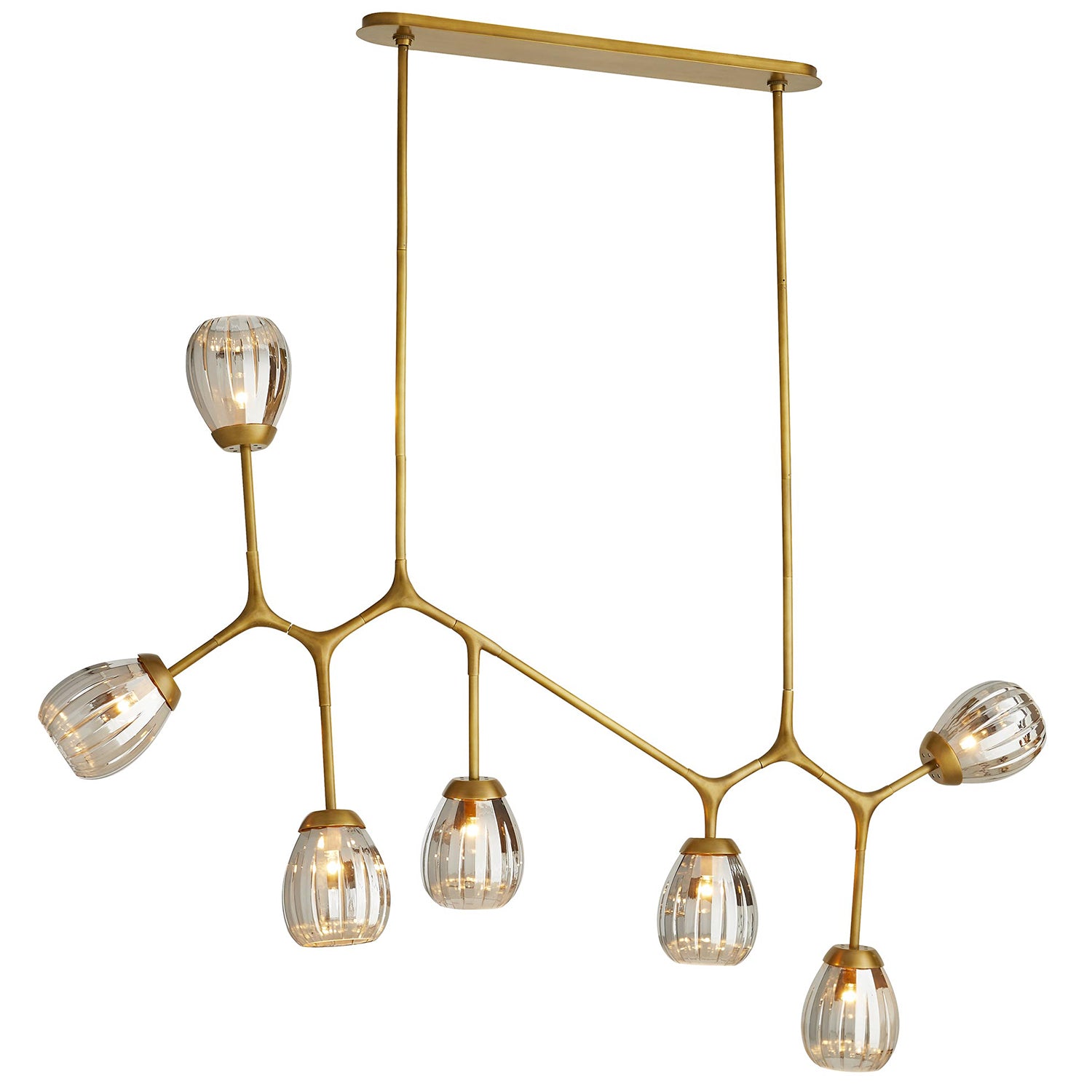 Arteriors Smyth Antique Brass/Smoke Chandelier