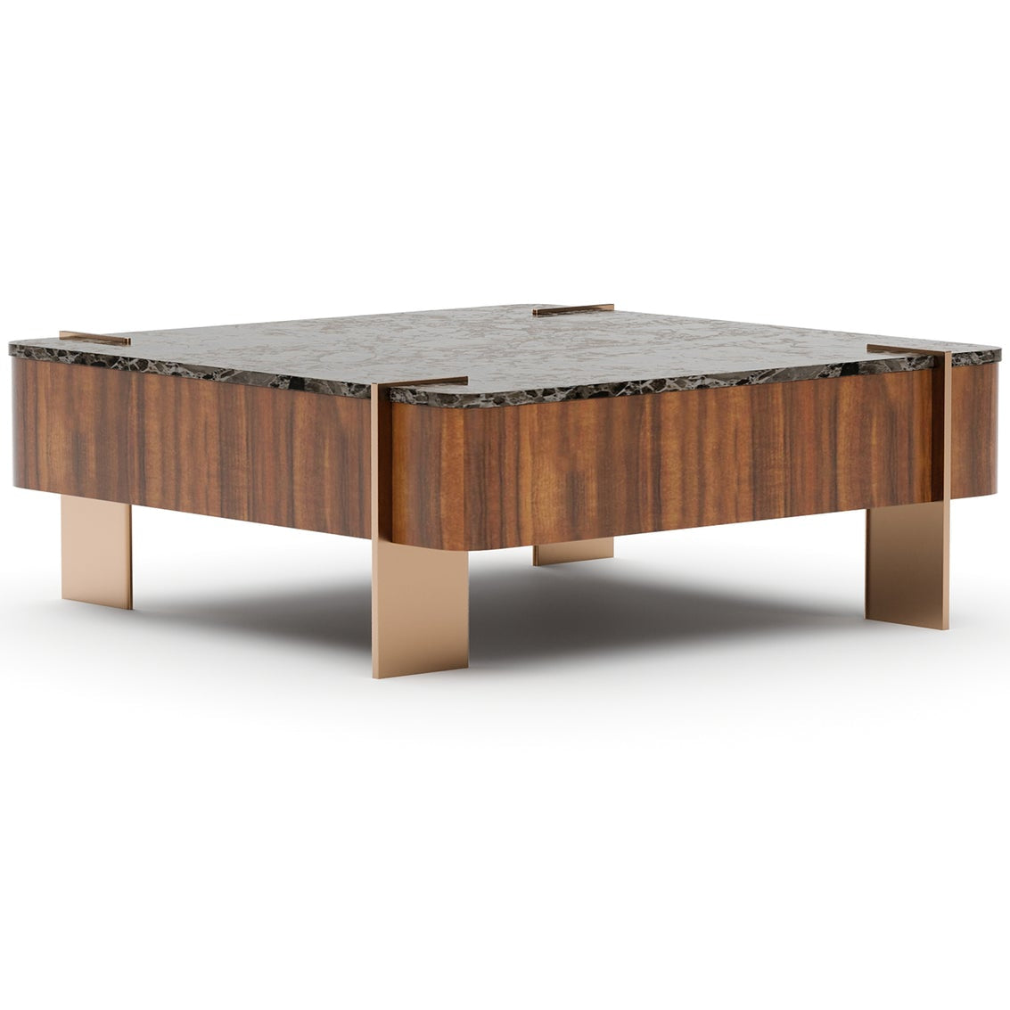 Caracole Altura Square Stone Top Cocktail Table