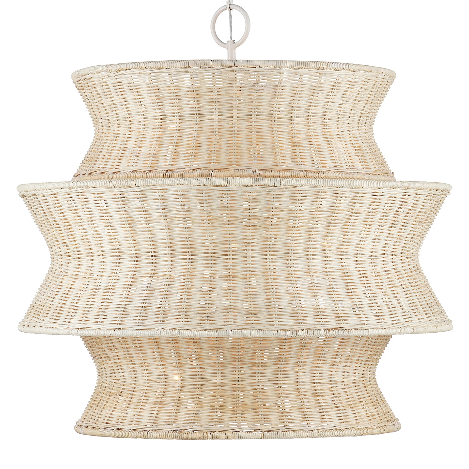 Currey & Co Phebe Rattan Chandelier
