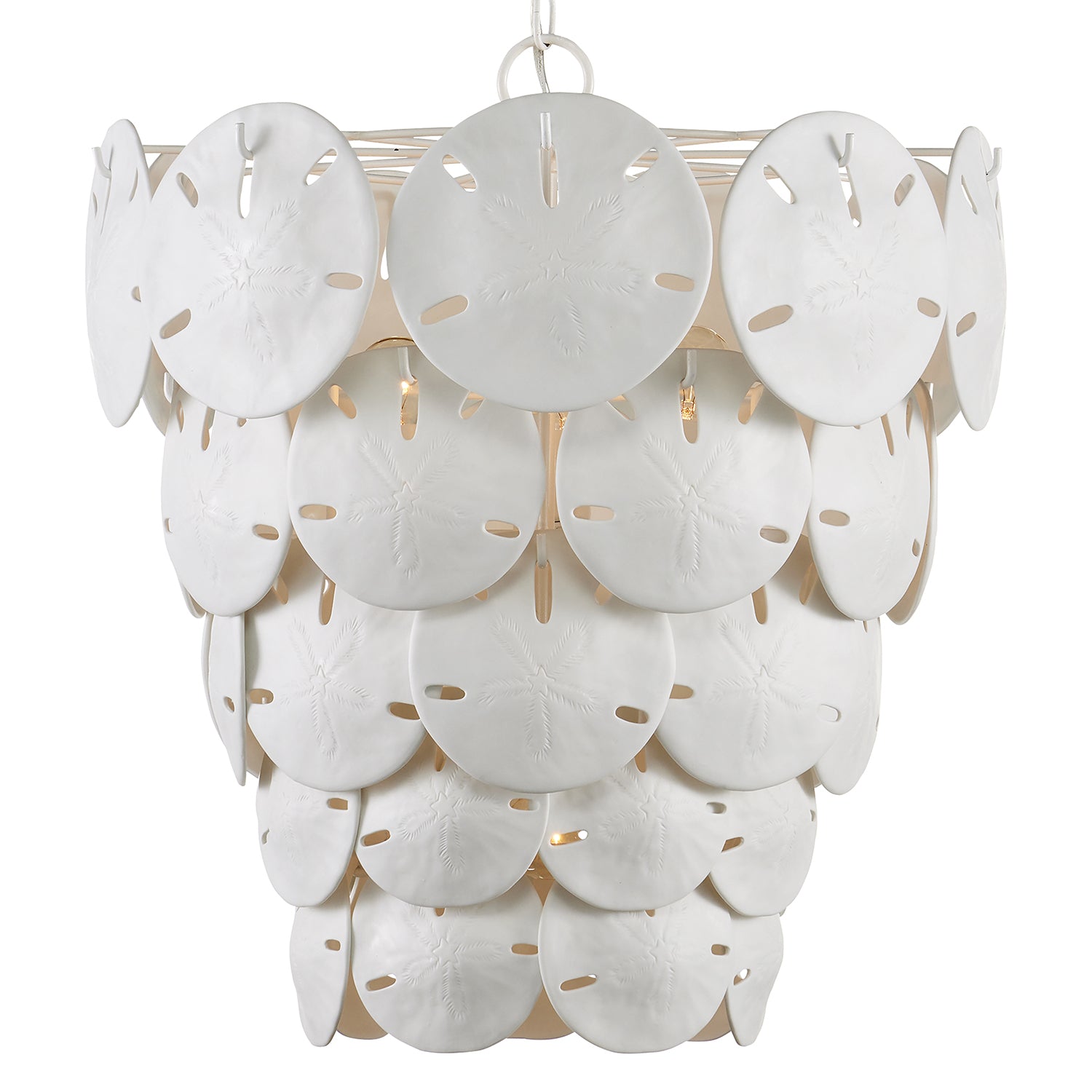 Currey & Co Tulum White Chandelier
