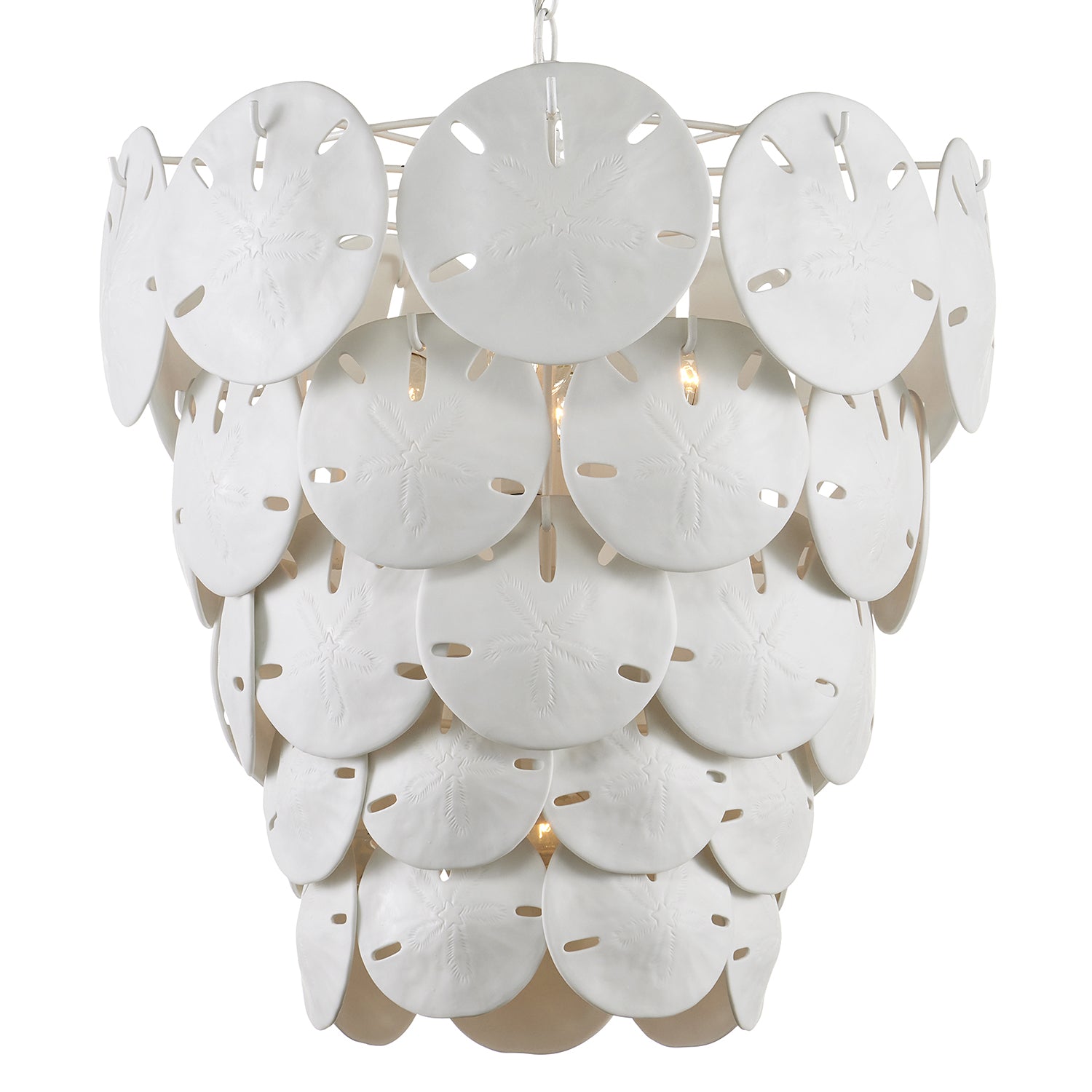Currey & Co Tulum White Chandelier