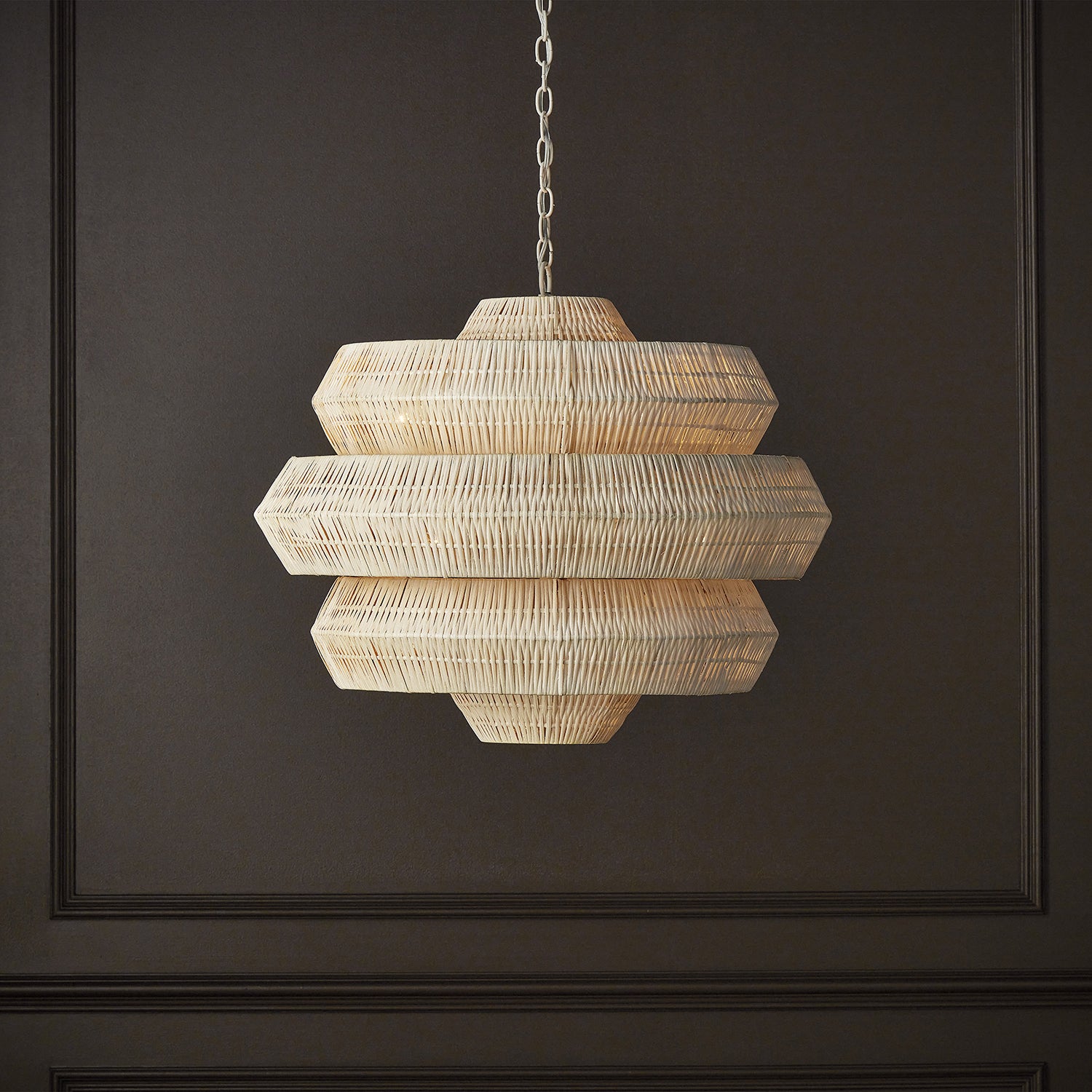 Currey & Co Antibes White Chandelier