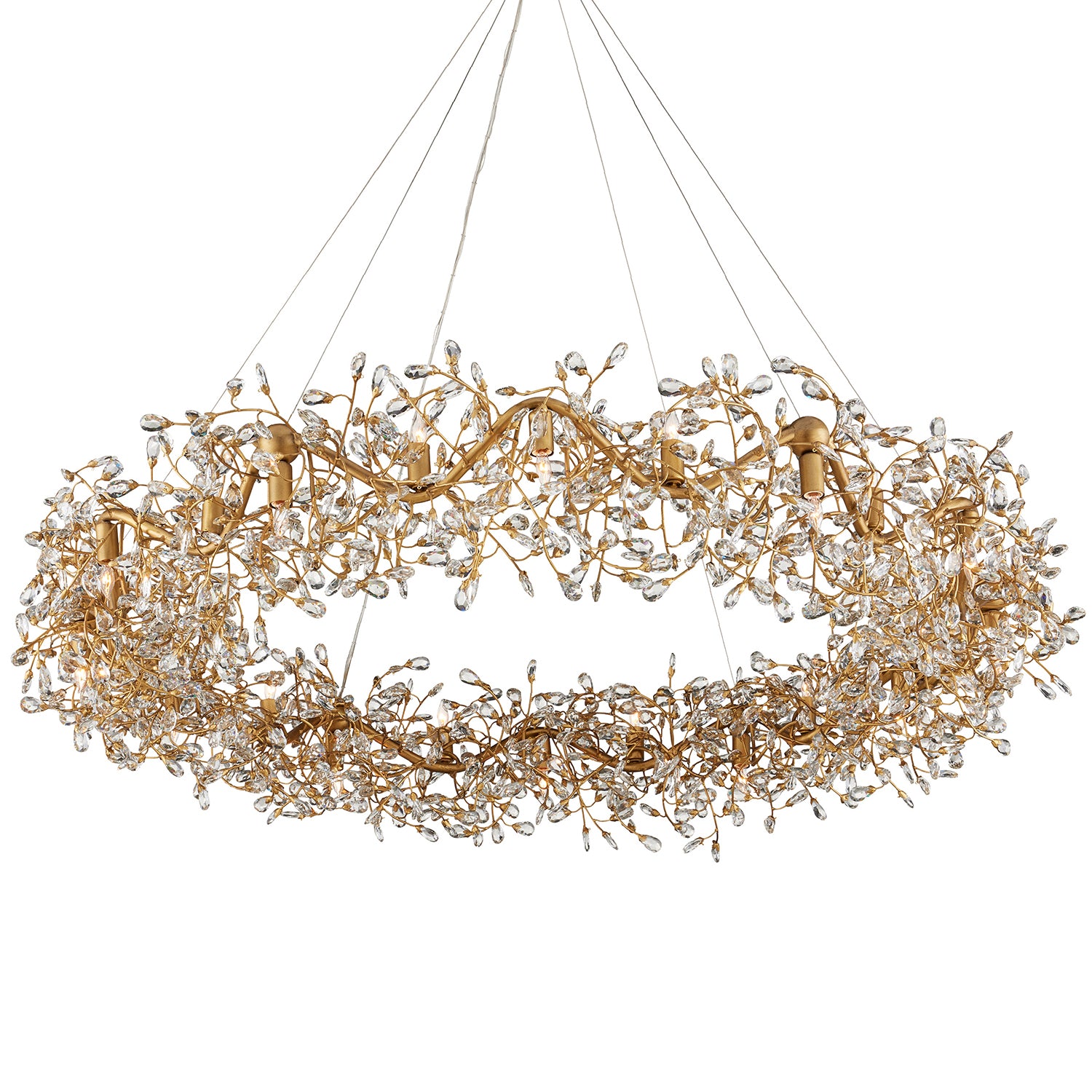 Currey & Co Crystal Ring Chandelier
