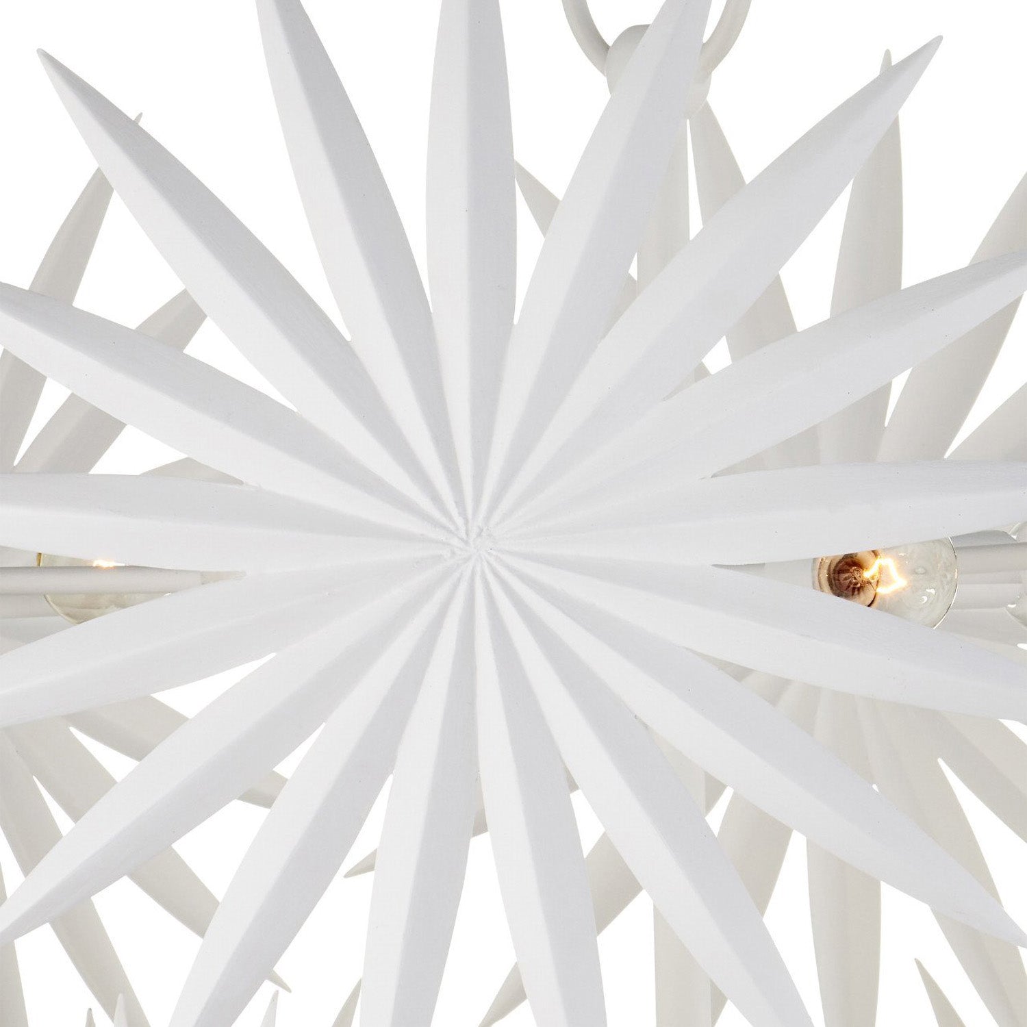 Currey & Co Bismarkia White Chandelier