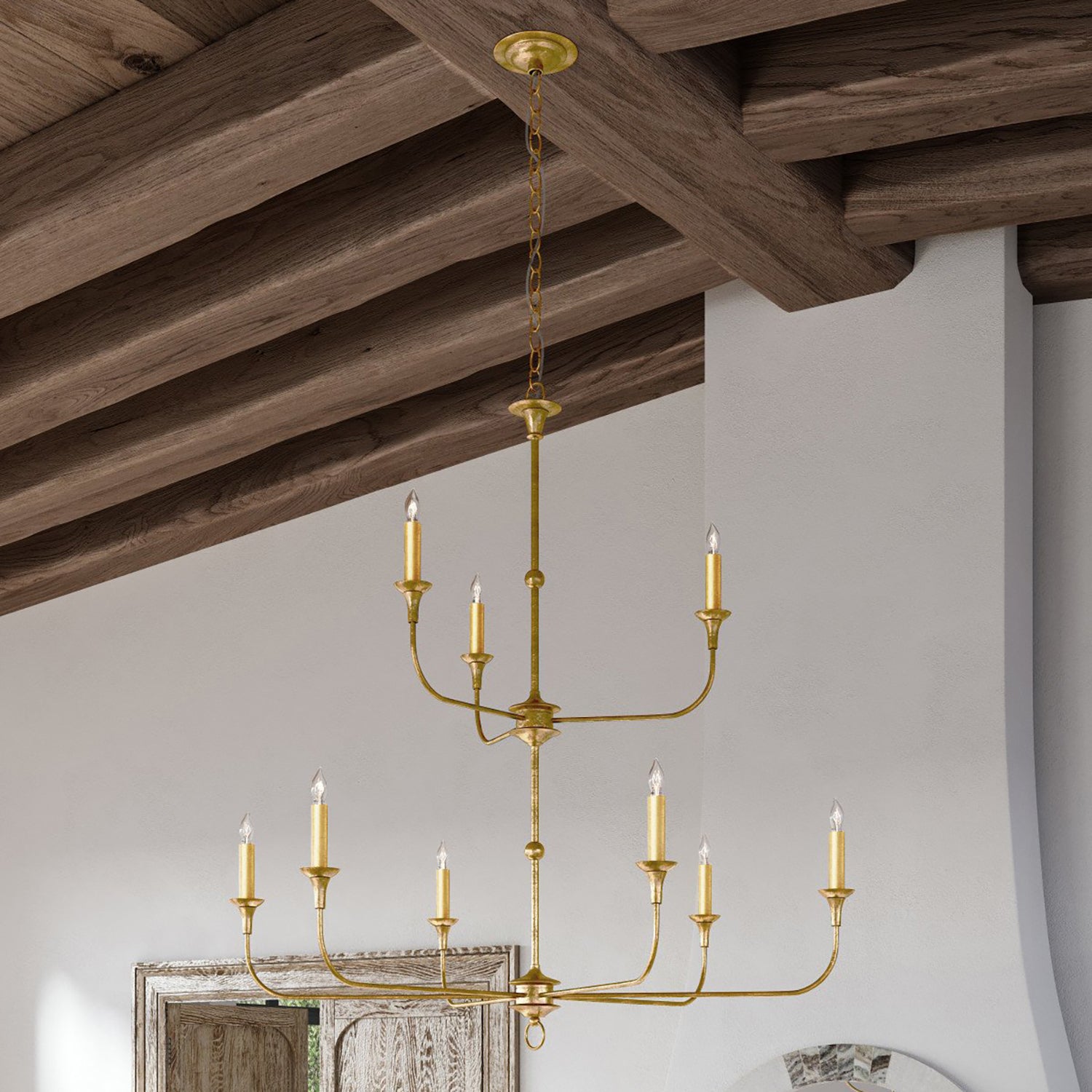 Currey & Co Nottaway Two-Tier Chandelier