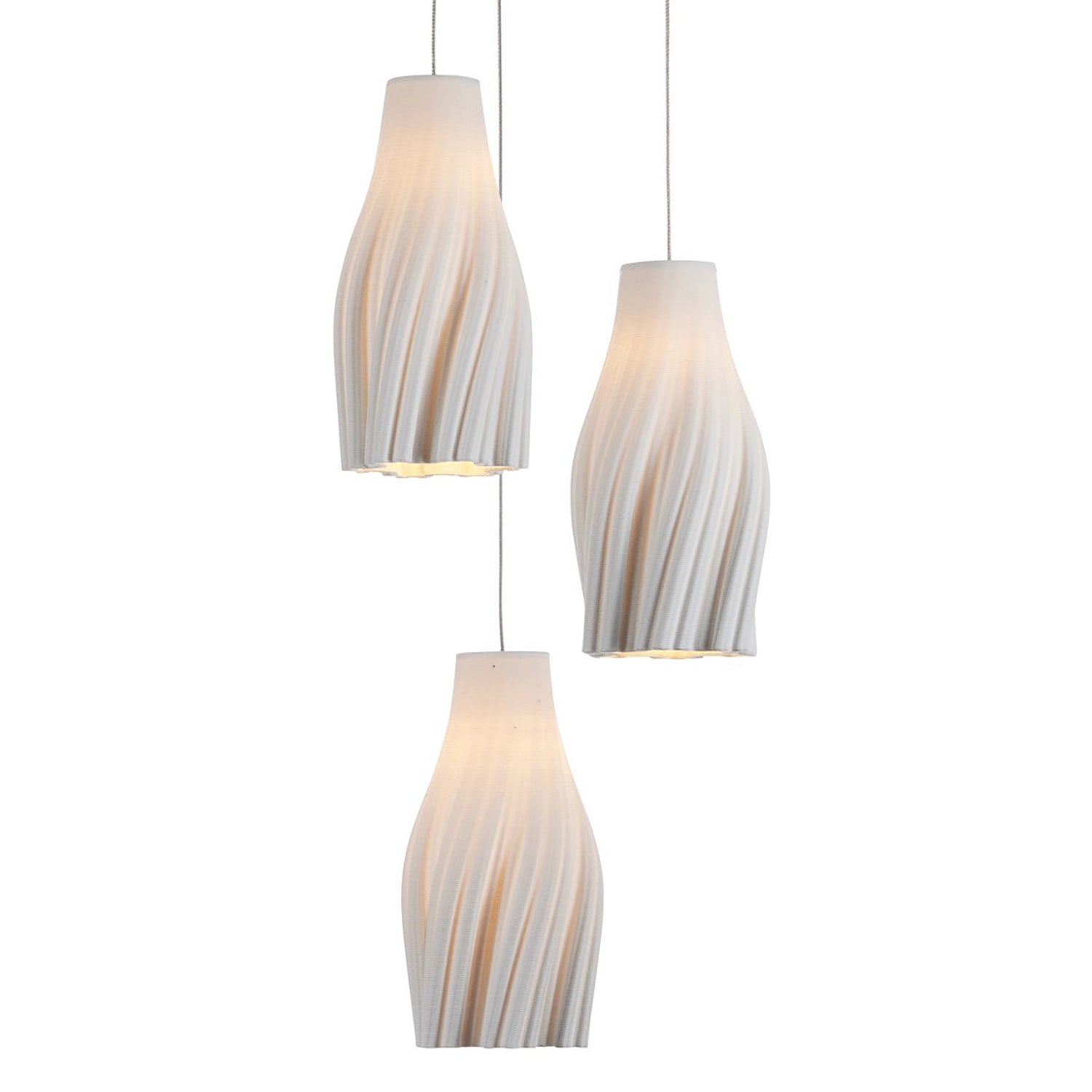 Currey & Co Posh 3 Light Multi Drop Pendant