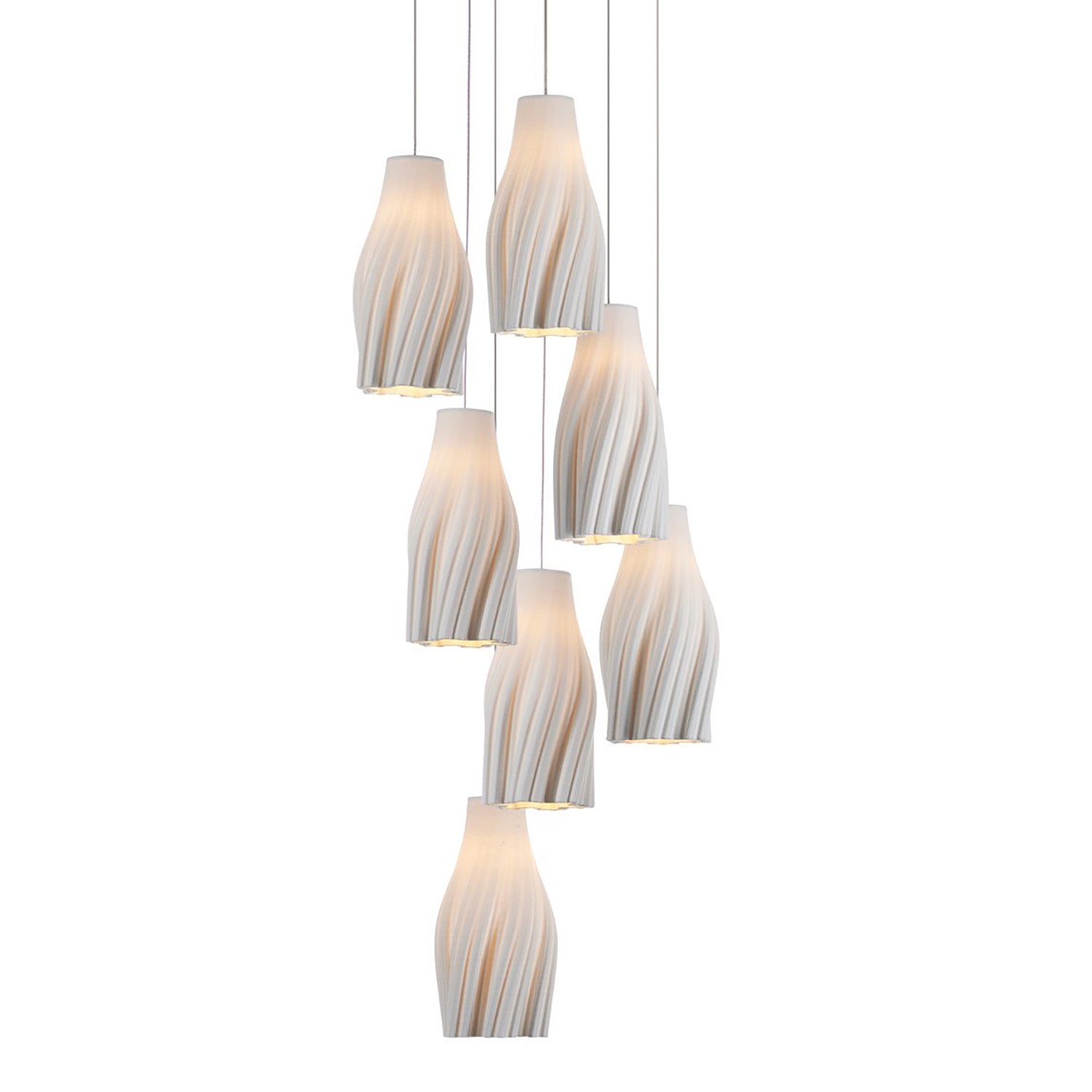 Currey & Co Posh 7 Light Multi Drop Pendant