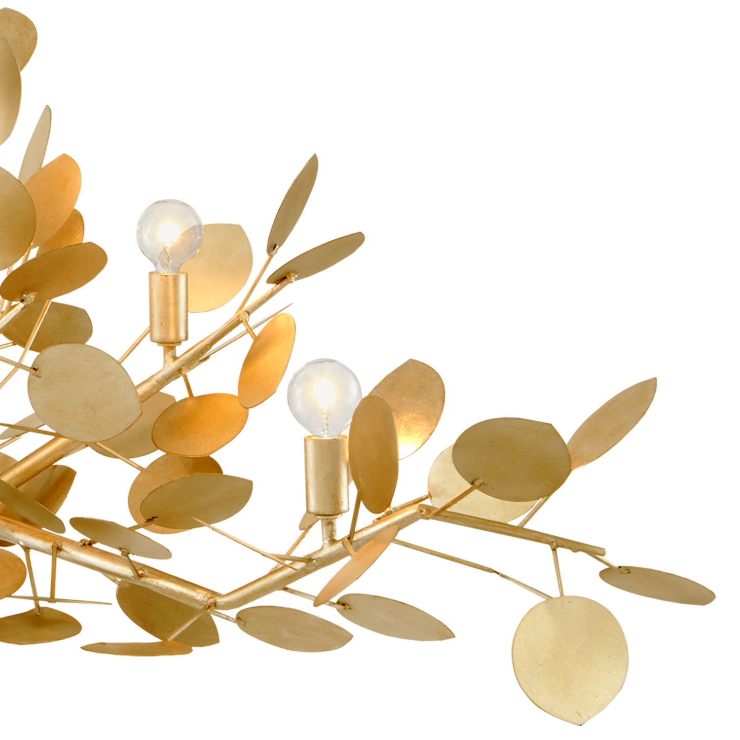 Currey & Co Lunaria Gold Oval Chandelier