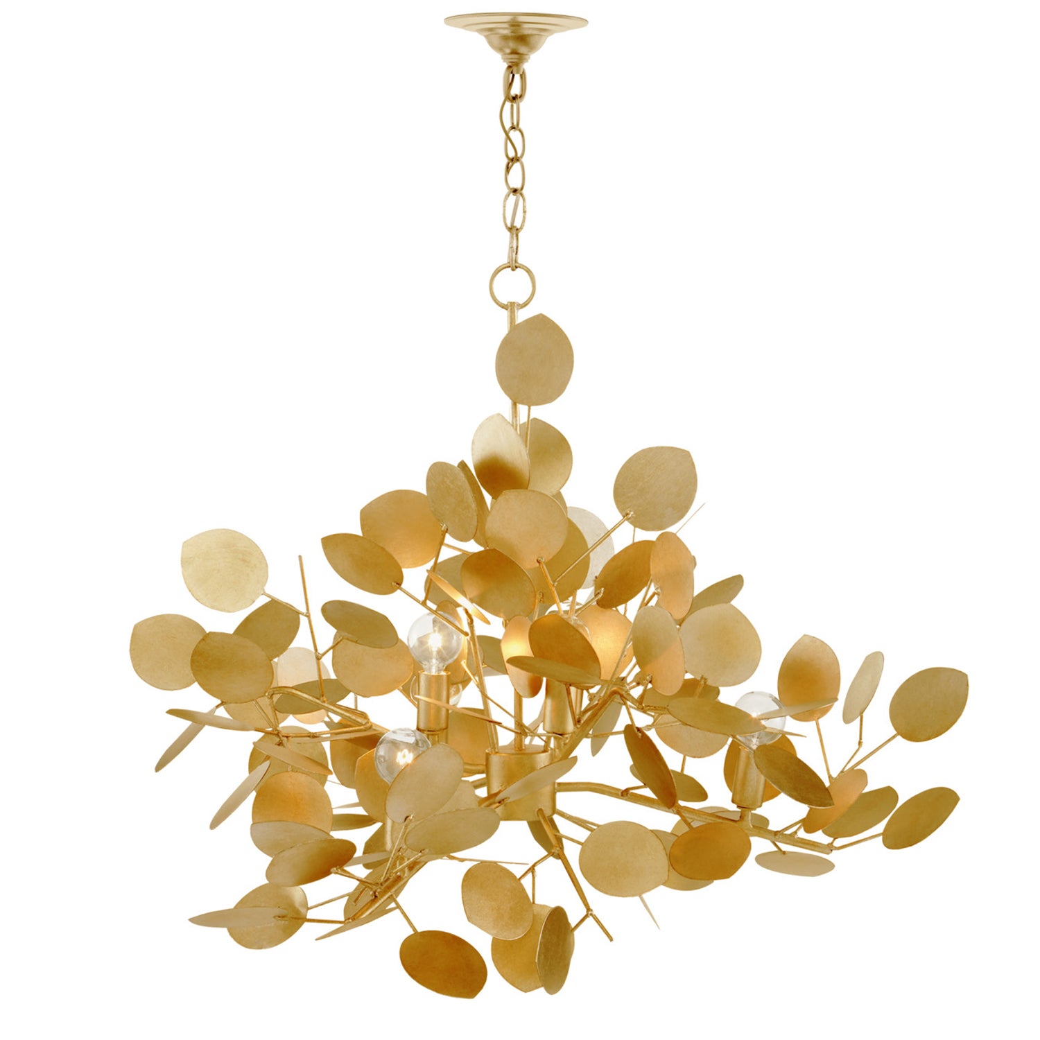 Currey & Co Lunaria Large Gold Chandelier