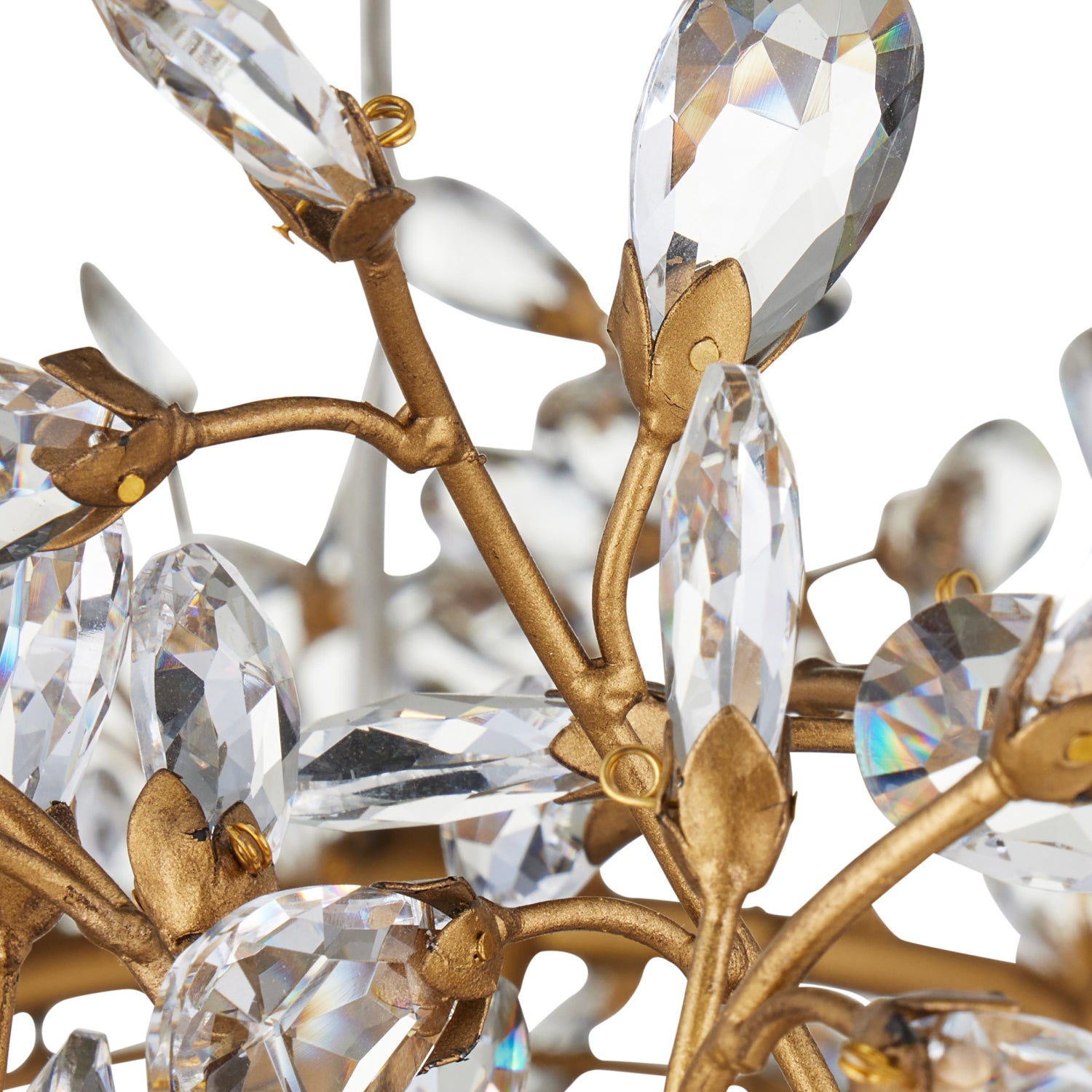 Currey & Co Crystal Bud Large Ring Chandelier