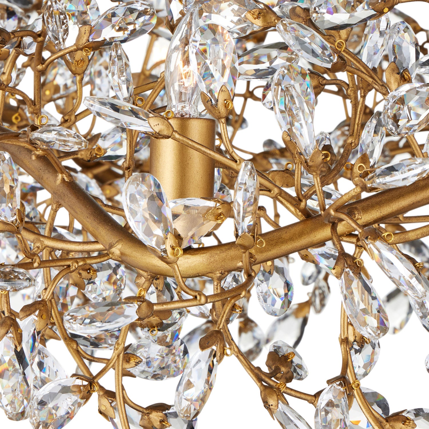 Currey & Co Crystal Bud Large Ring Chandelier