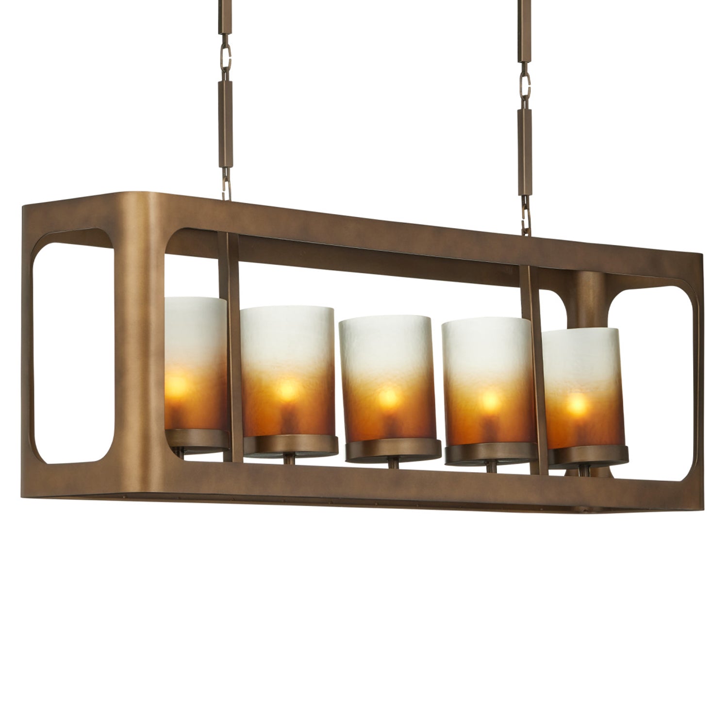 Currey & Co Tenebroso Rectangular Chandelier