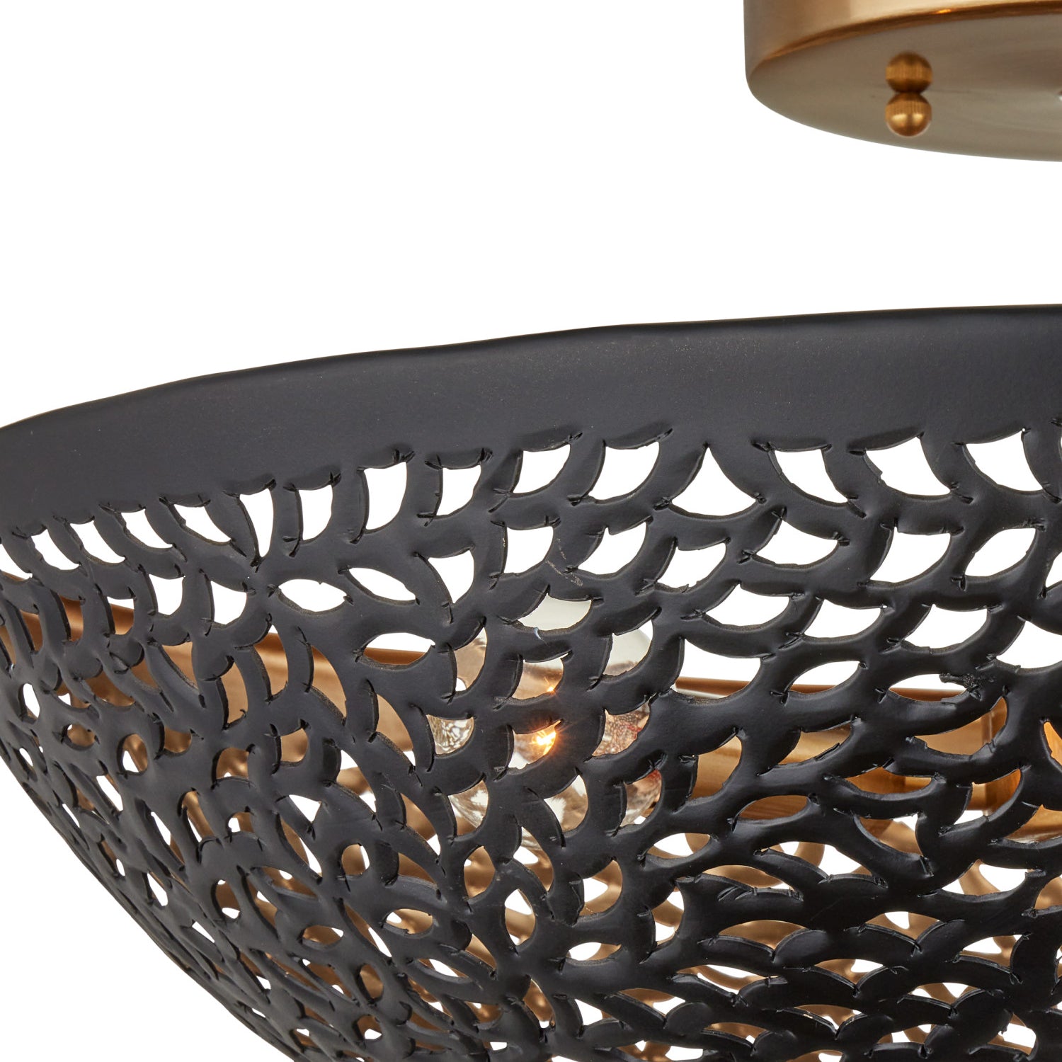Currey & Co Jali Semi-Flush Mount