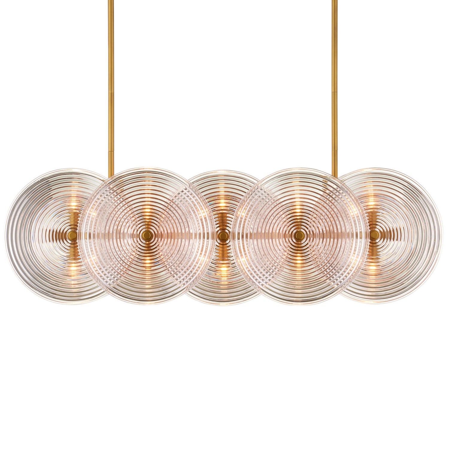 Currey & Co Whirlwind Pink Rectangular Chandelier