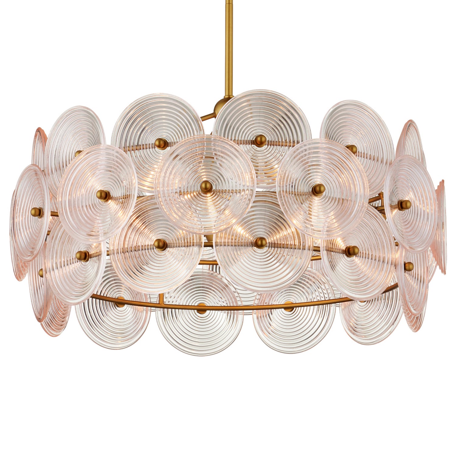 Currey & Co Whirlwind Pink Medium Chandelier