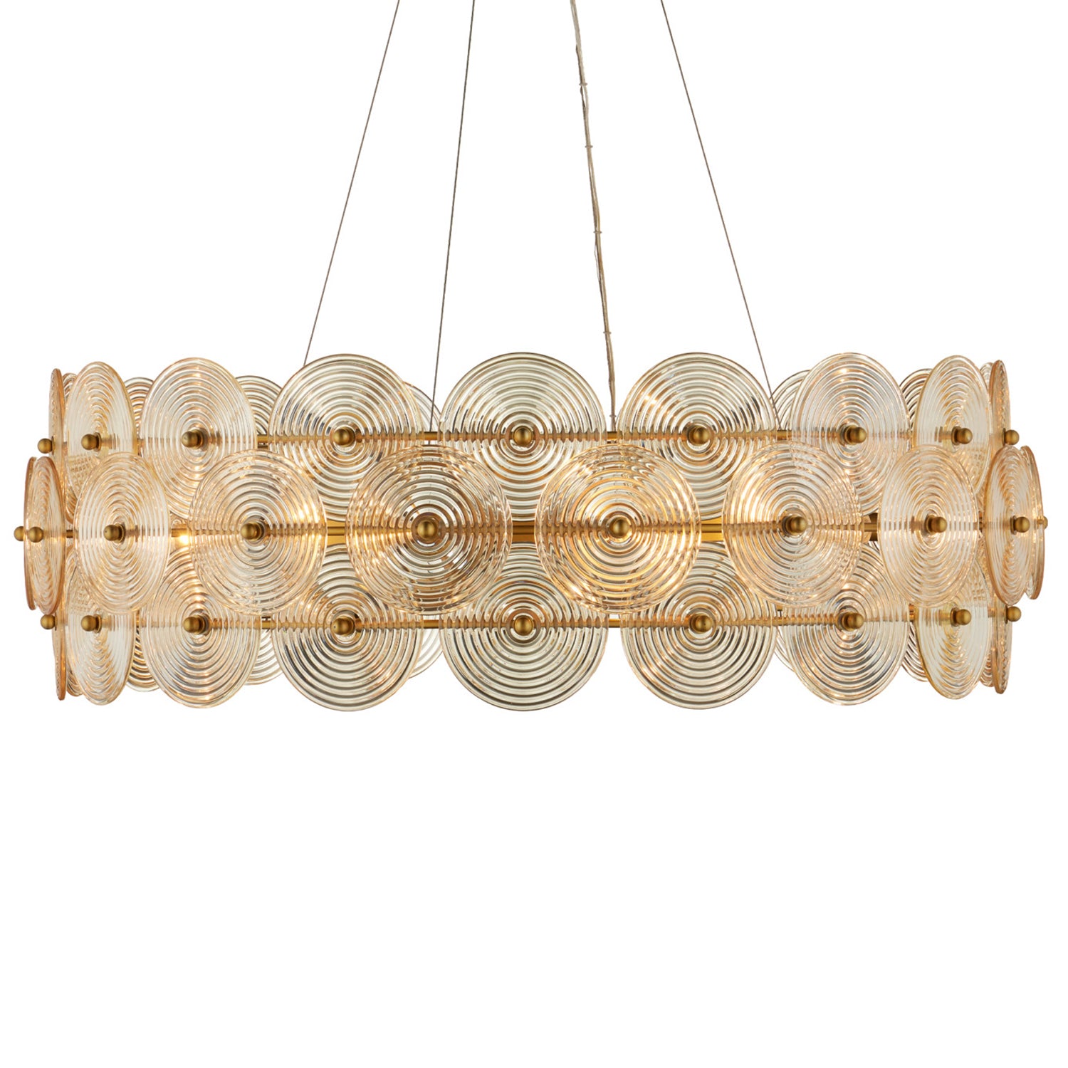Currey & Co Whirlwind Gold Large Chandelier