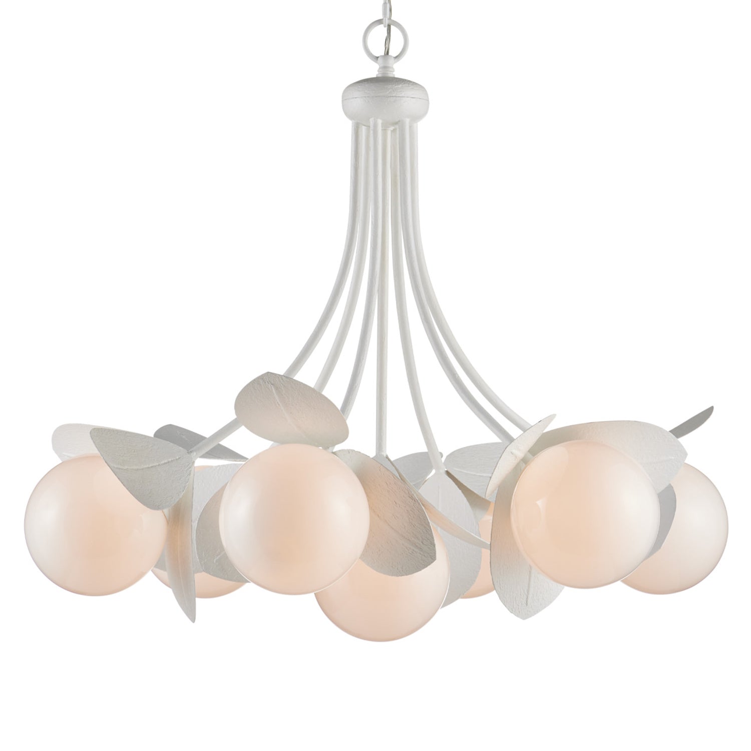 Currey & Co Effloresce White Chandelier