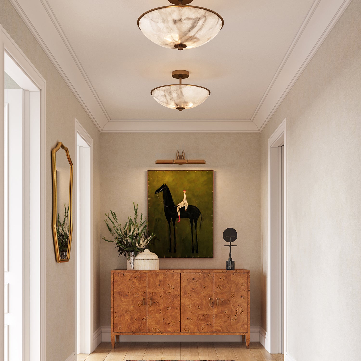 Currey & Co Volterra Medium Semi-Flush Mount