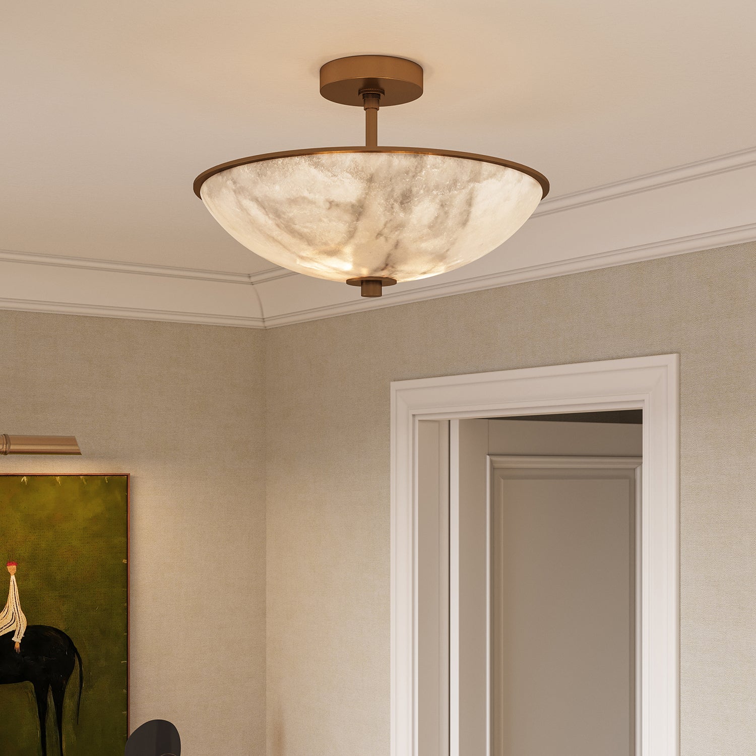Currey & Co Volterra Medium Semi-Flush Mount