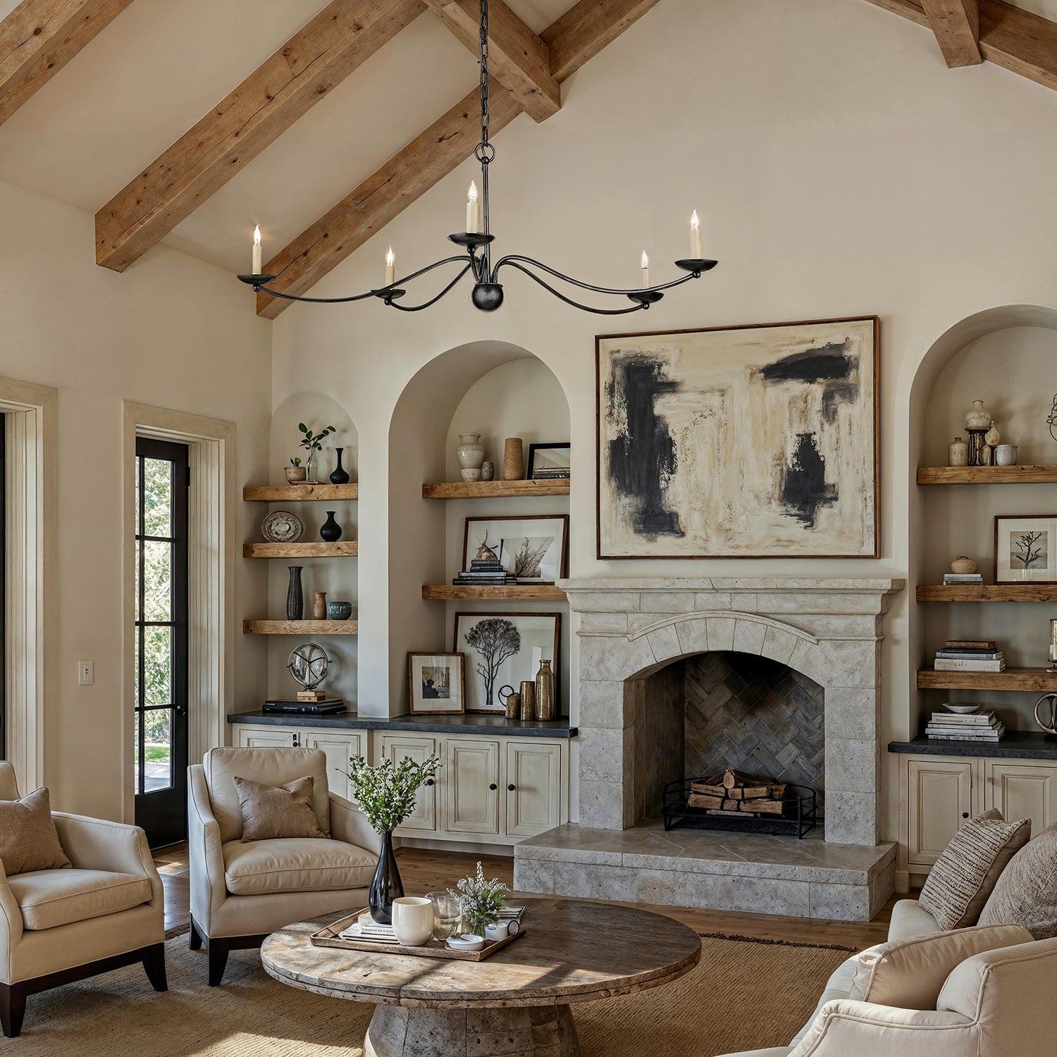 Currey & Co Franz Black Chandelier