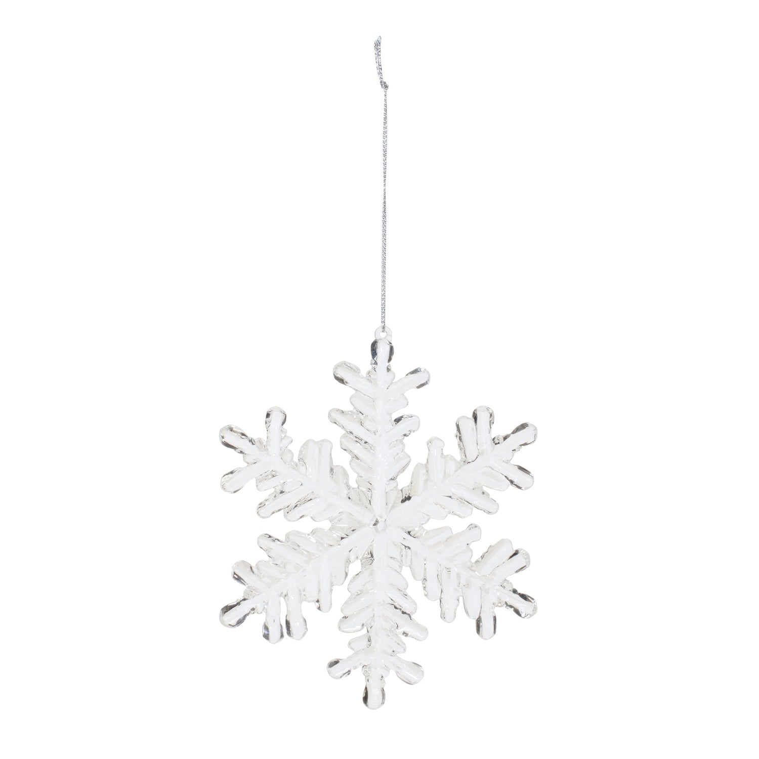 Clear Acrylic Snowflake Oranment Set of 12