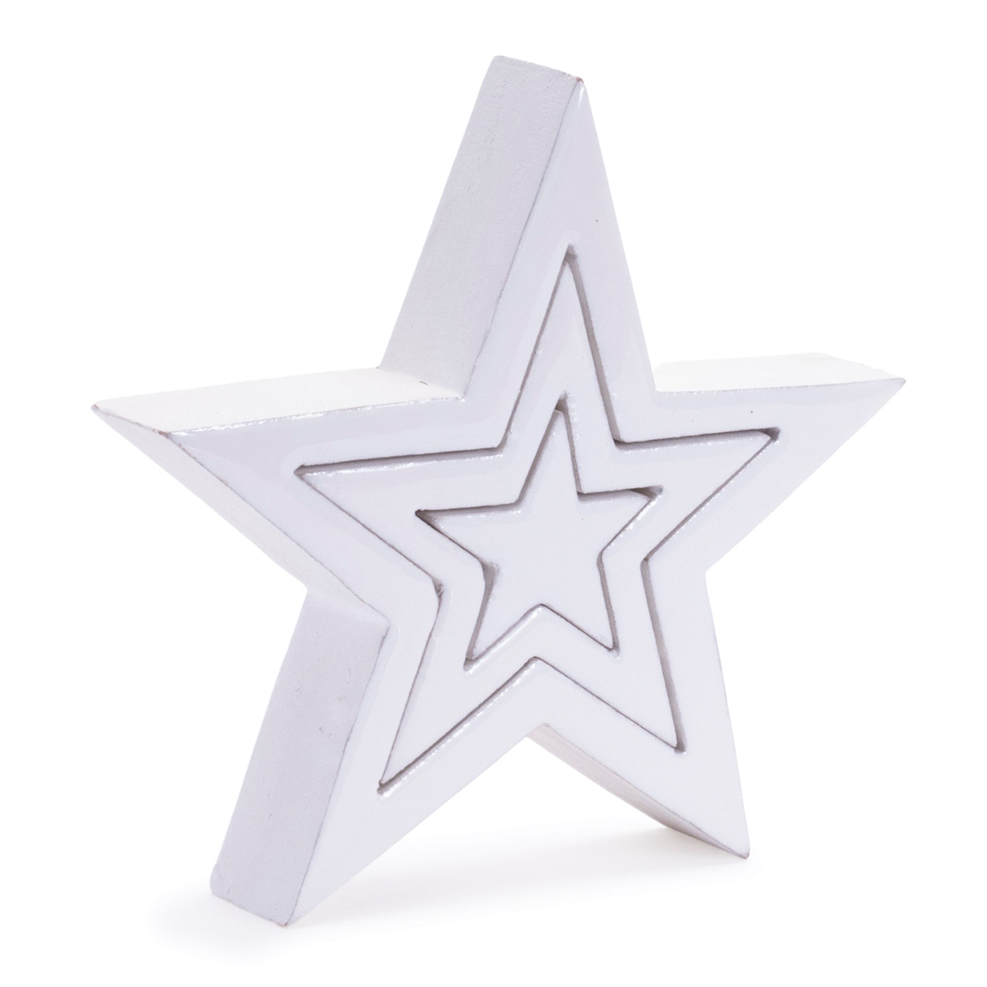 Wood Triple Star Puzzle Set of 2