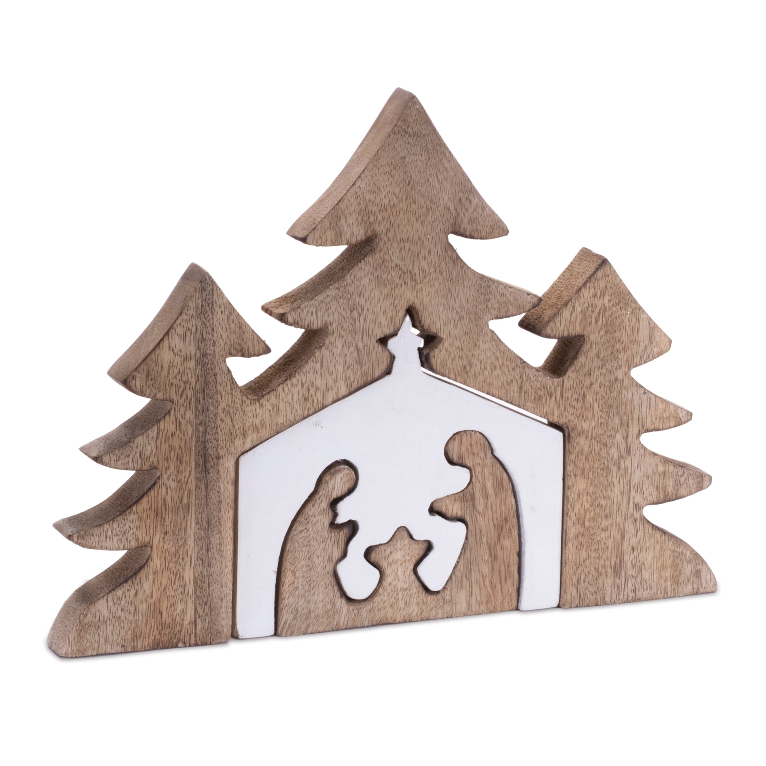 Nesting Wood Nativity Display