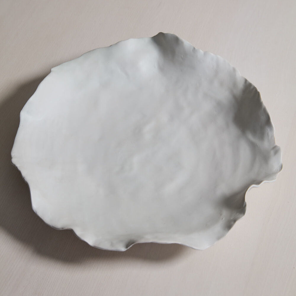 Imagine Bowl alternate view, warm white ceramic bowl