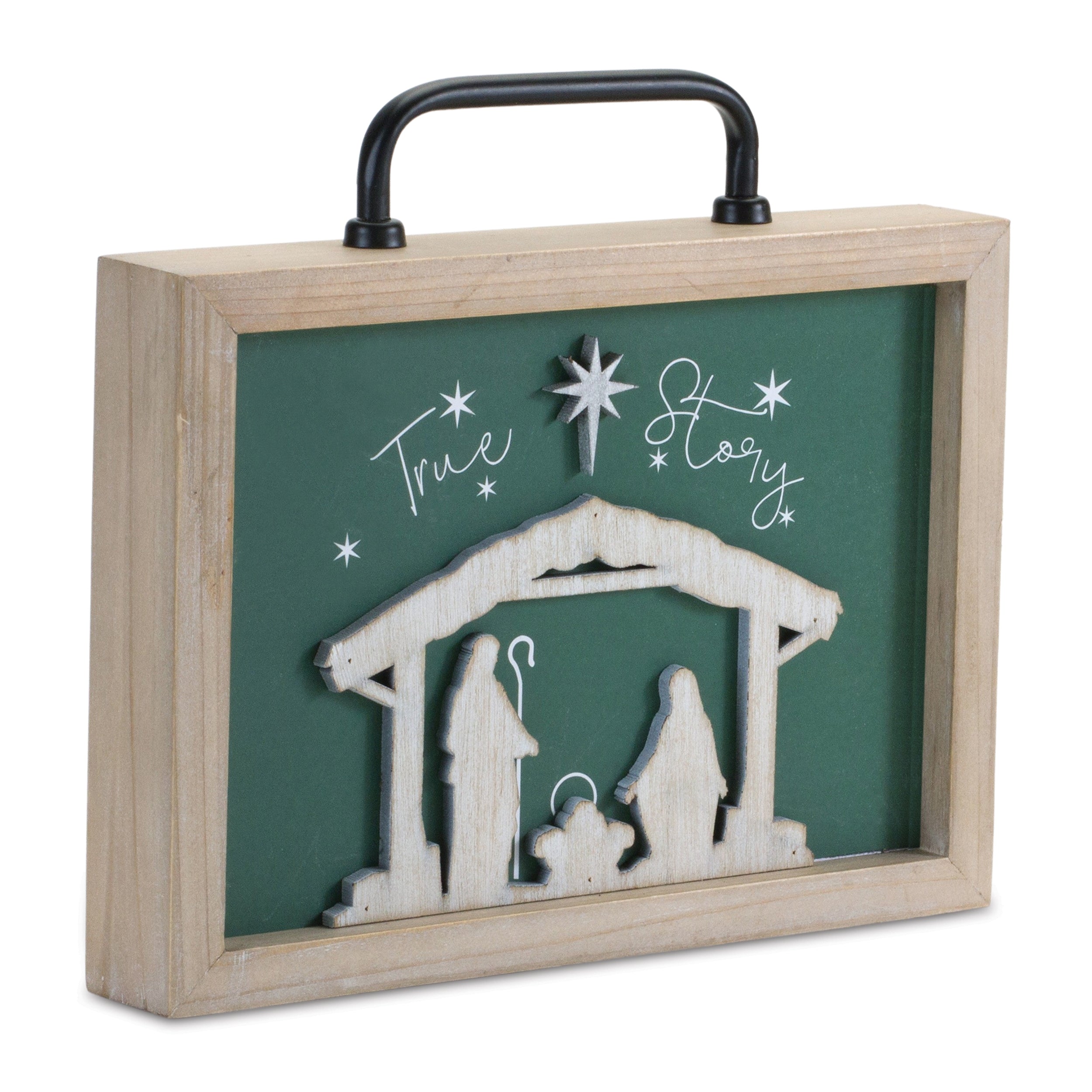 True Story Nativity Plaque