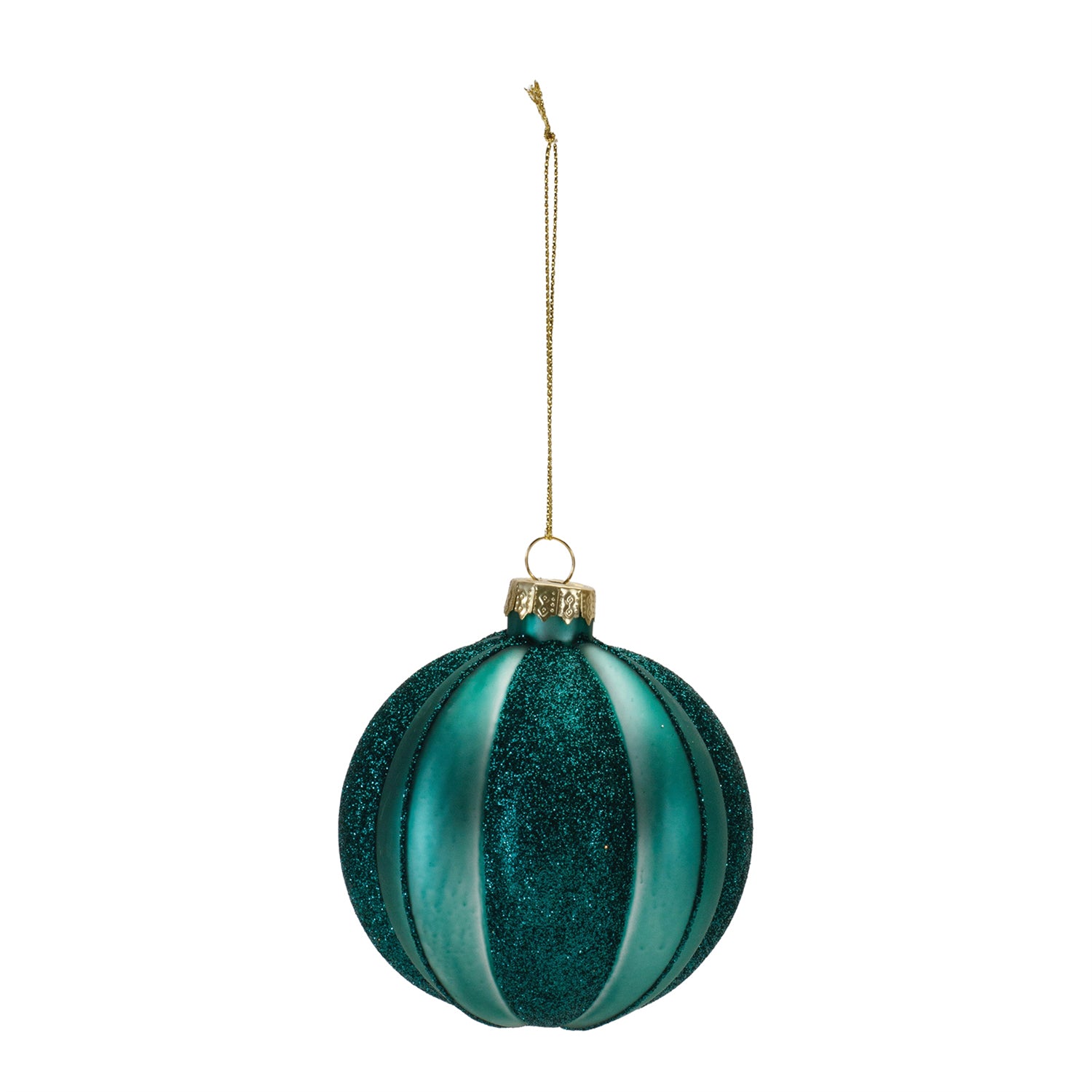 Glittered Glass Ball Ornament Set of 12