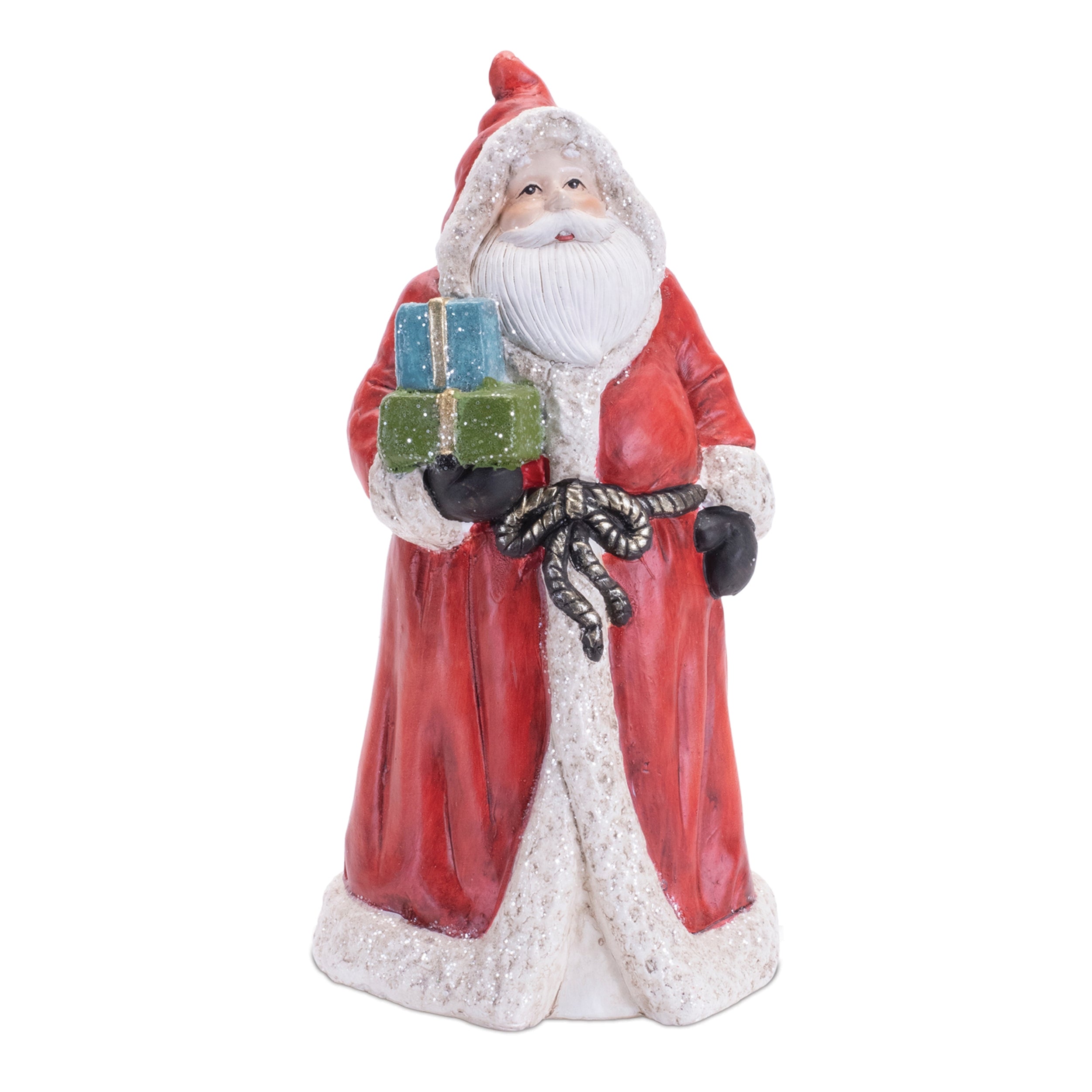 Hooded Terracotta Santa Sculpture Set of 2