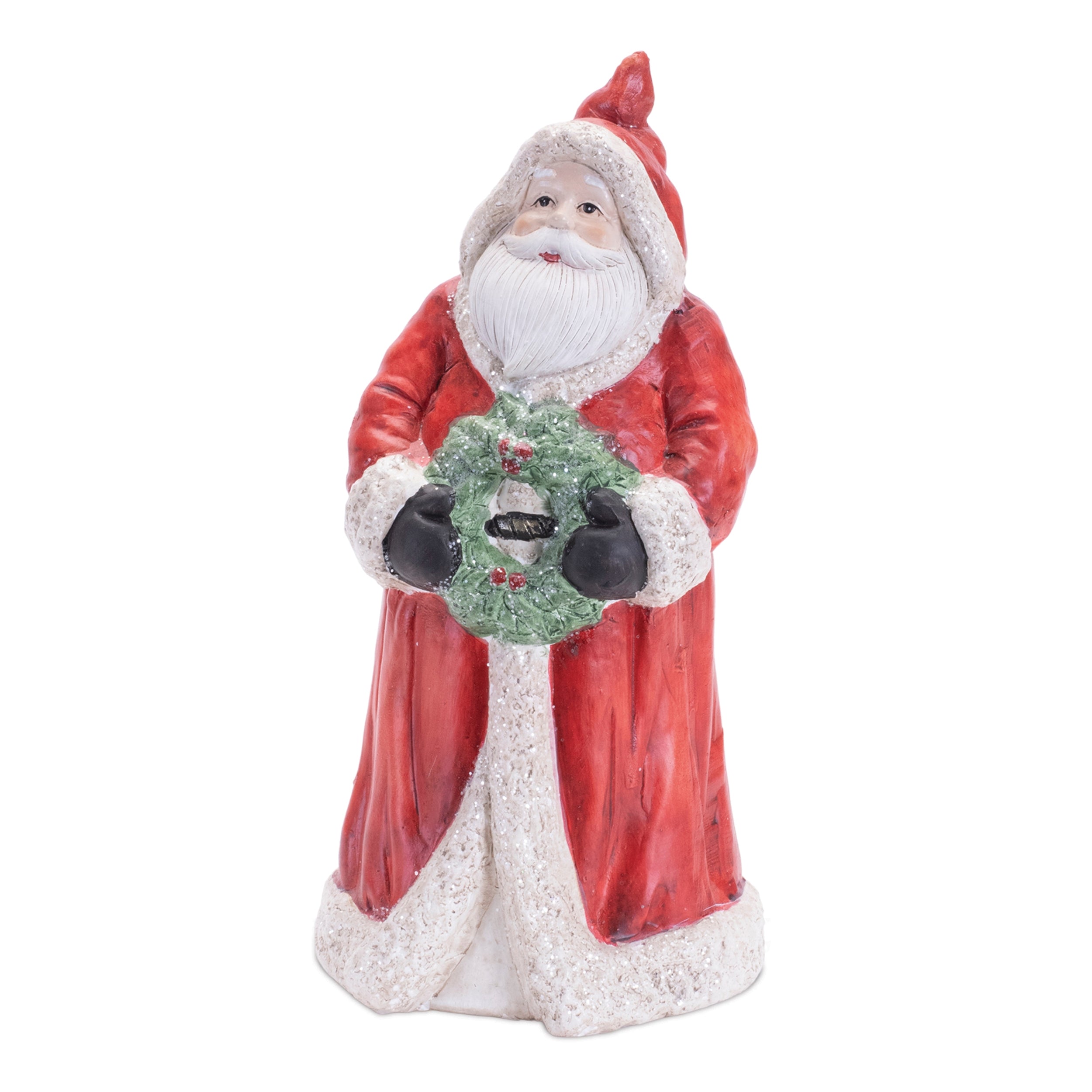 Hooded Terracotta Santa Sculpture Set of 2