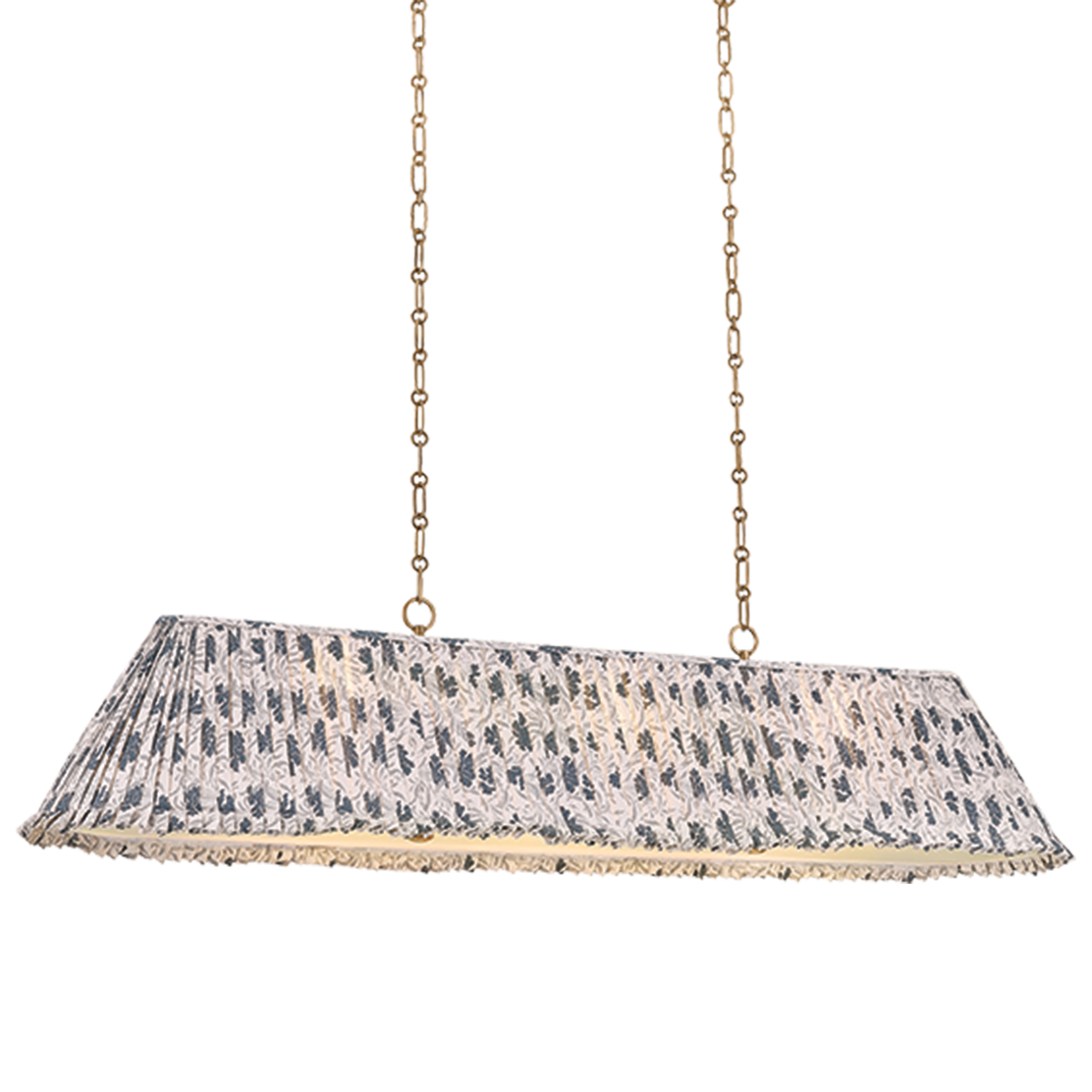 Hudson Valley Lighting Fitchburg Linear Chandelier in Patina Brass, primary product view