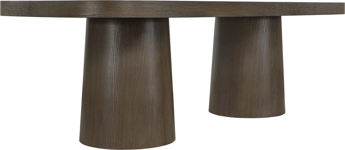 Woodhaven 95.5in Brown Solid Wood And Oak Veneer Dining Table