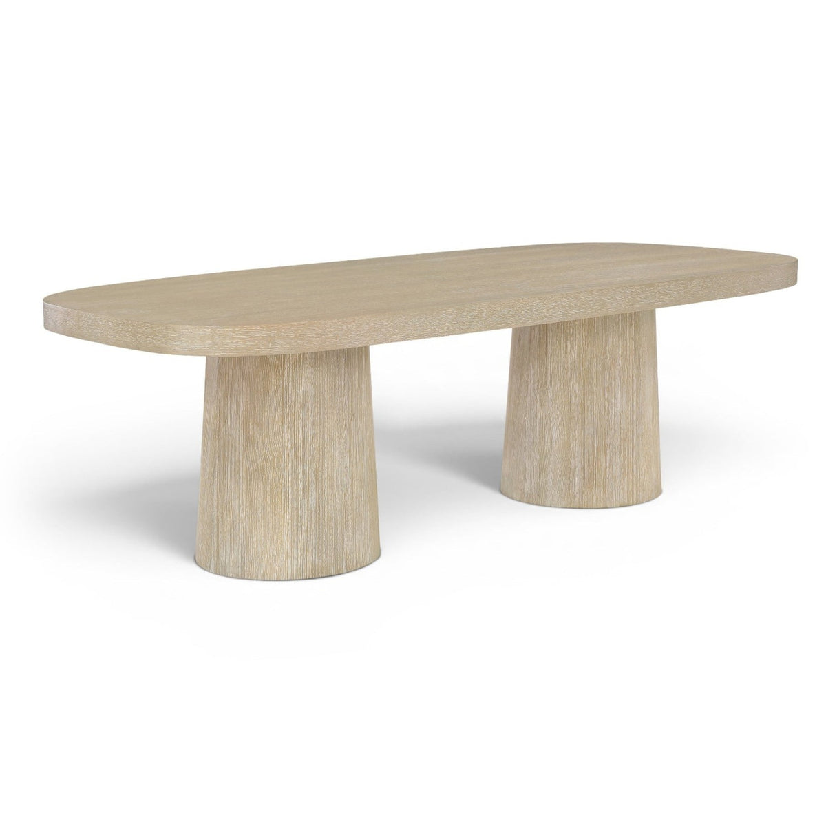 Woodhaven 95.5" Natural Solid Wood And Oak Veneer Dining Table in natural oak finish, primary product view