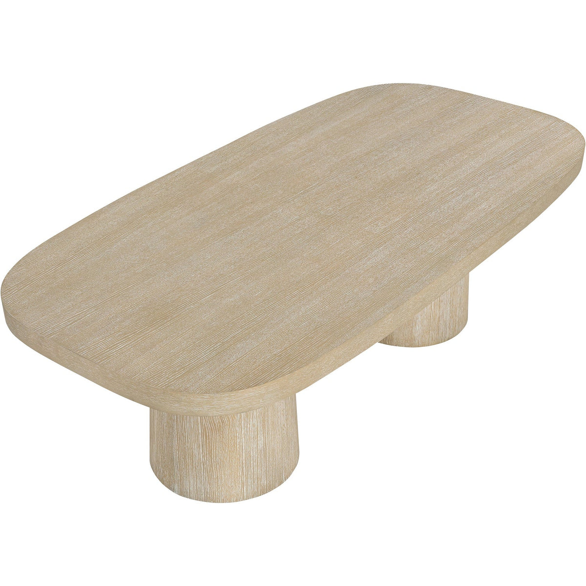 Woodhaven 95.5in Natural Solid Wood And Oak Veneer Dining Table