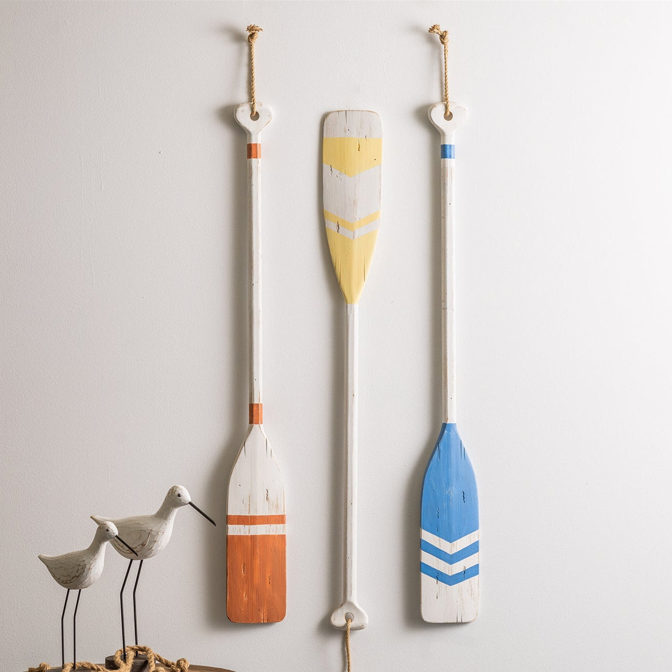 Fir Wood Oar Décor Set of 3