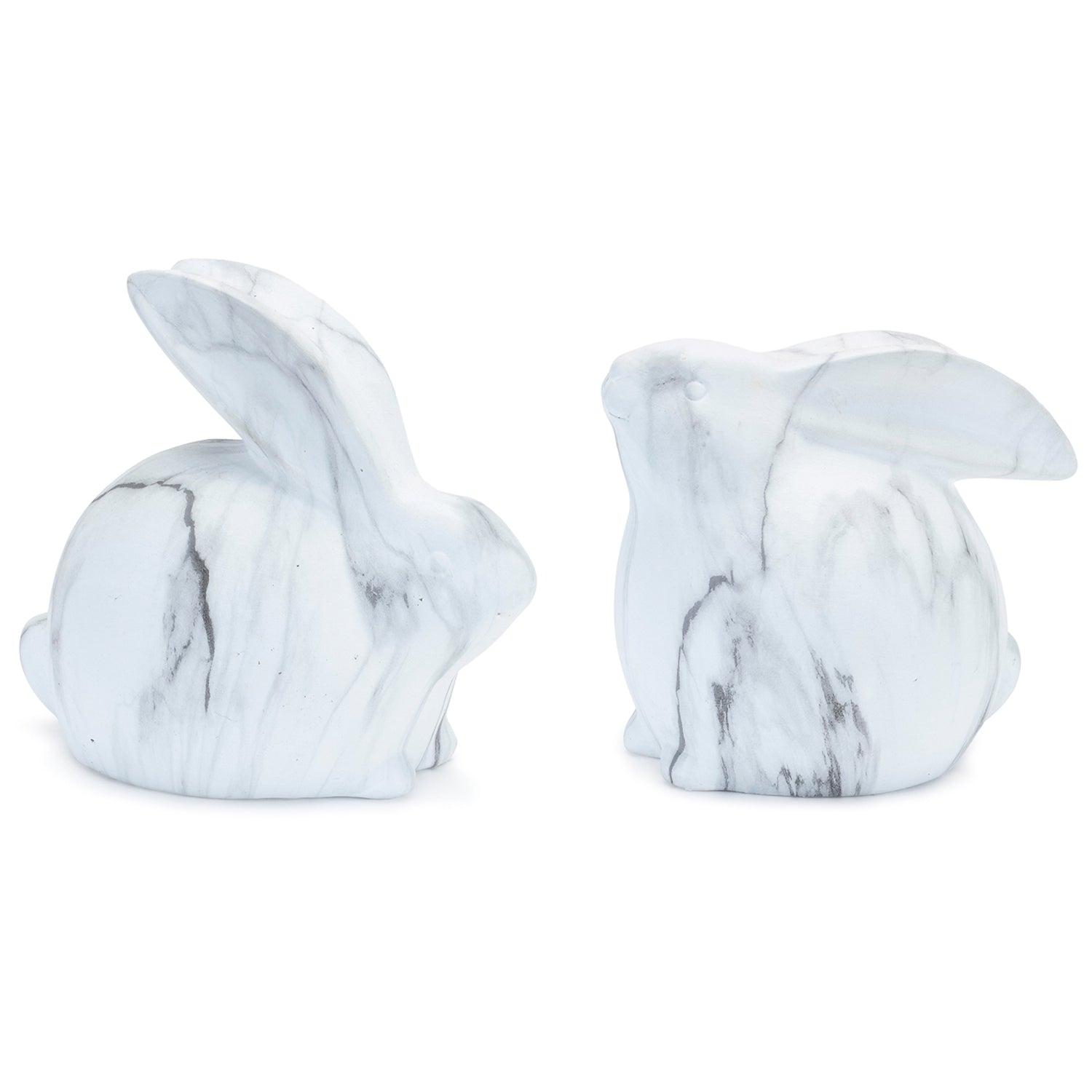Marble Design Rabbit Shelf Sitter Set of 2