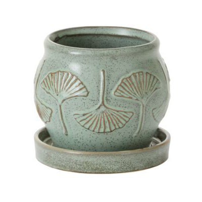 Biloba Pot with Saucer