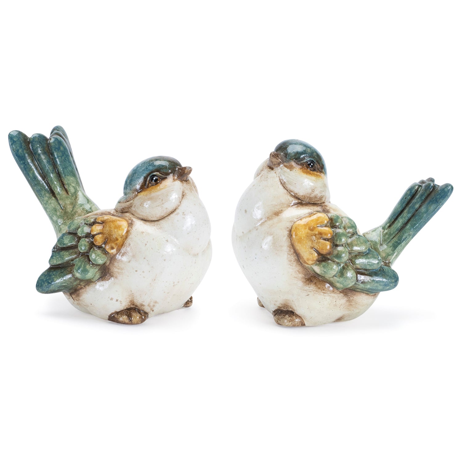 Terra Cotta Bird Figurine Set of 6