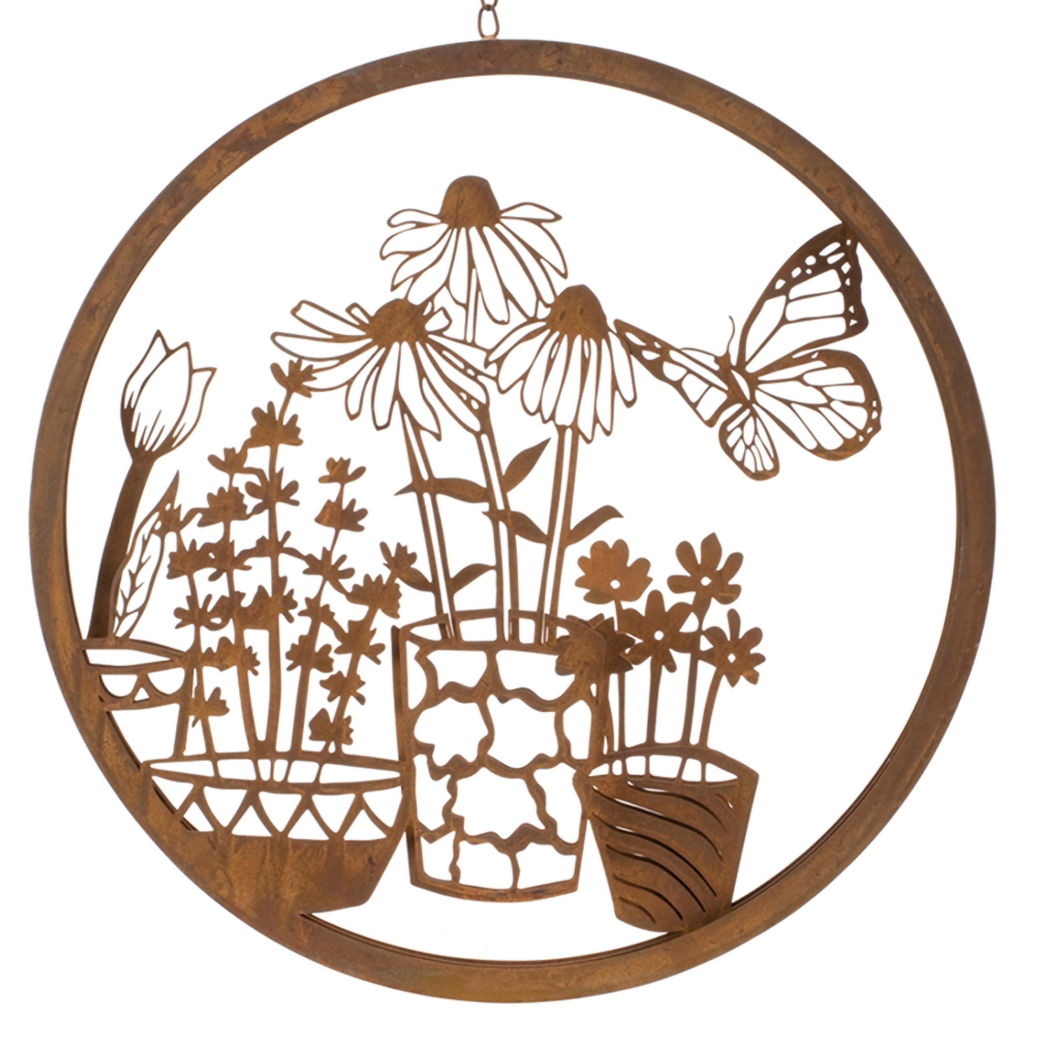 Layered Metal Butterfly Garden Wall Plaque
