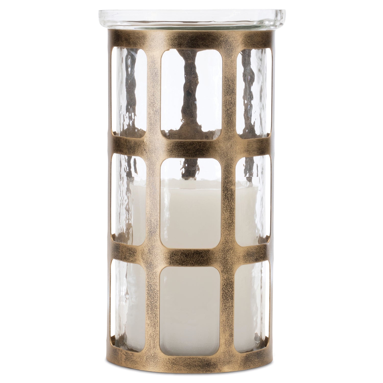 Wavy Glass Candle Holder Set of 2