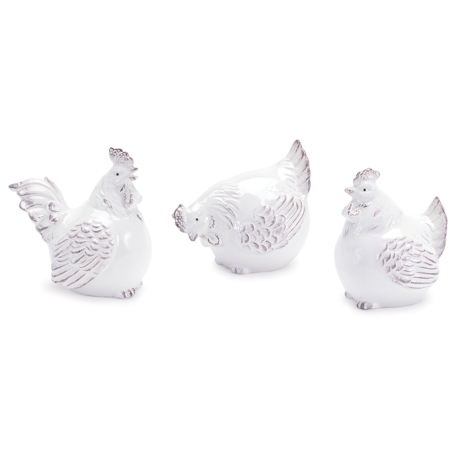 Ceramic Chicken Decor Set of 6