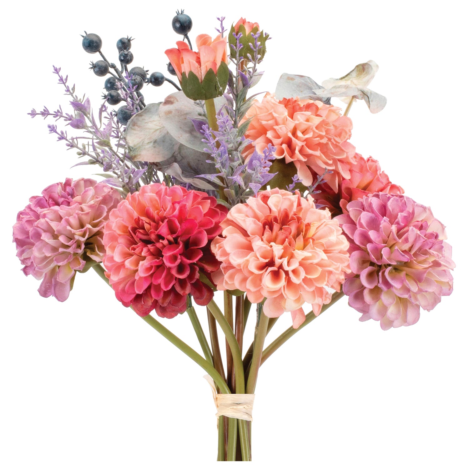 Mixed Zinnia Floral Bouquet Set of 2