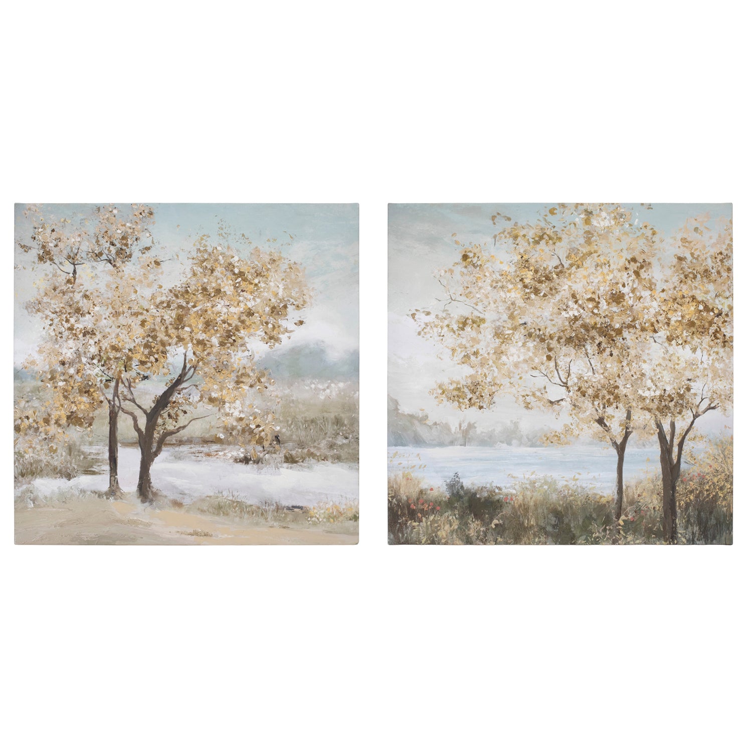 Framed Tree Canvas Art Set of 2