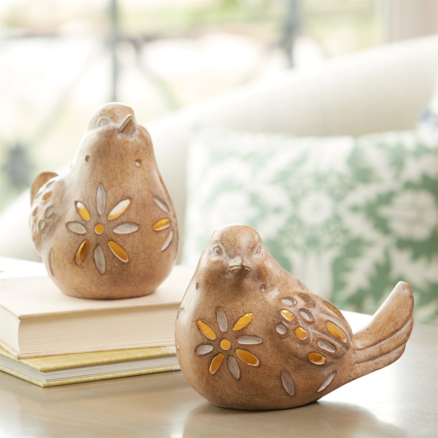 LED Bird Figurine Set of 2