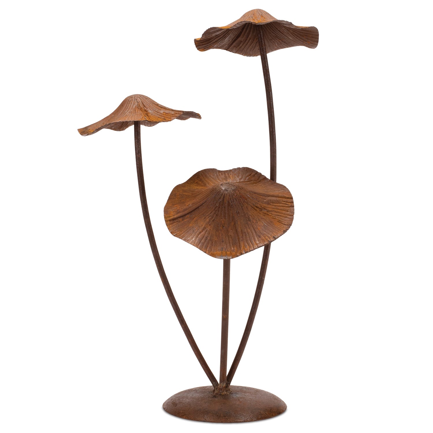 Bronze Metal Mushroom Garden Accent