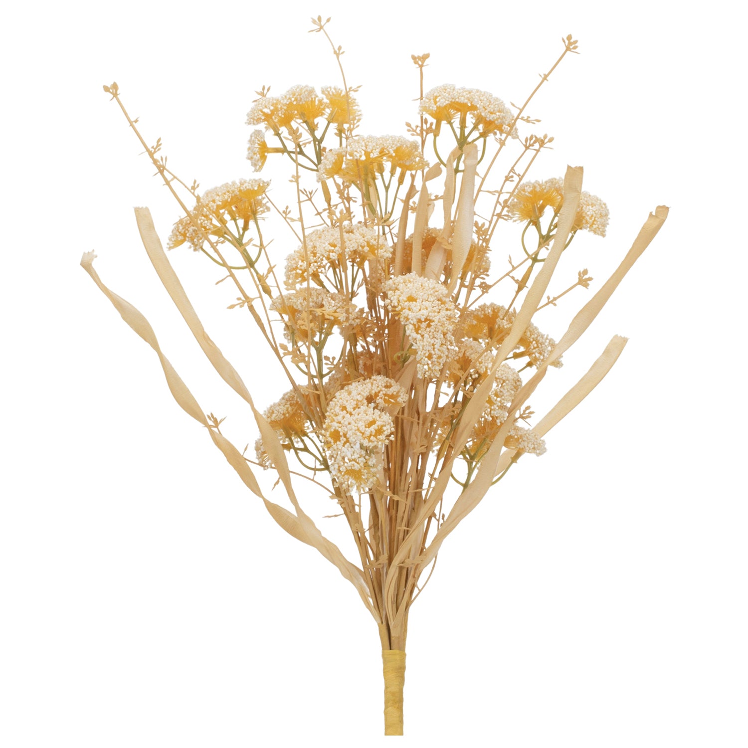 Beige Floral Grass Bush Set of 2