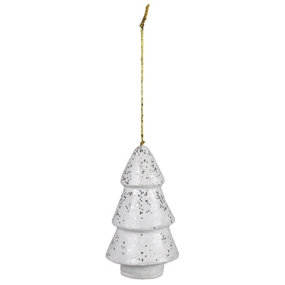 Paper Mache Tree Ornament Set of 3